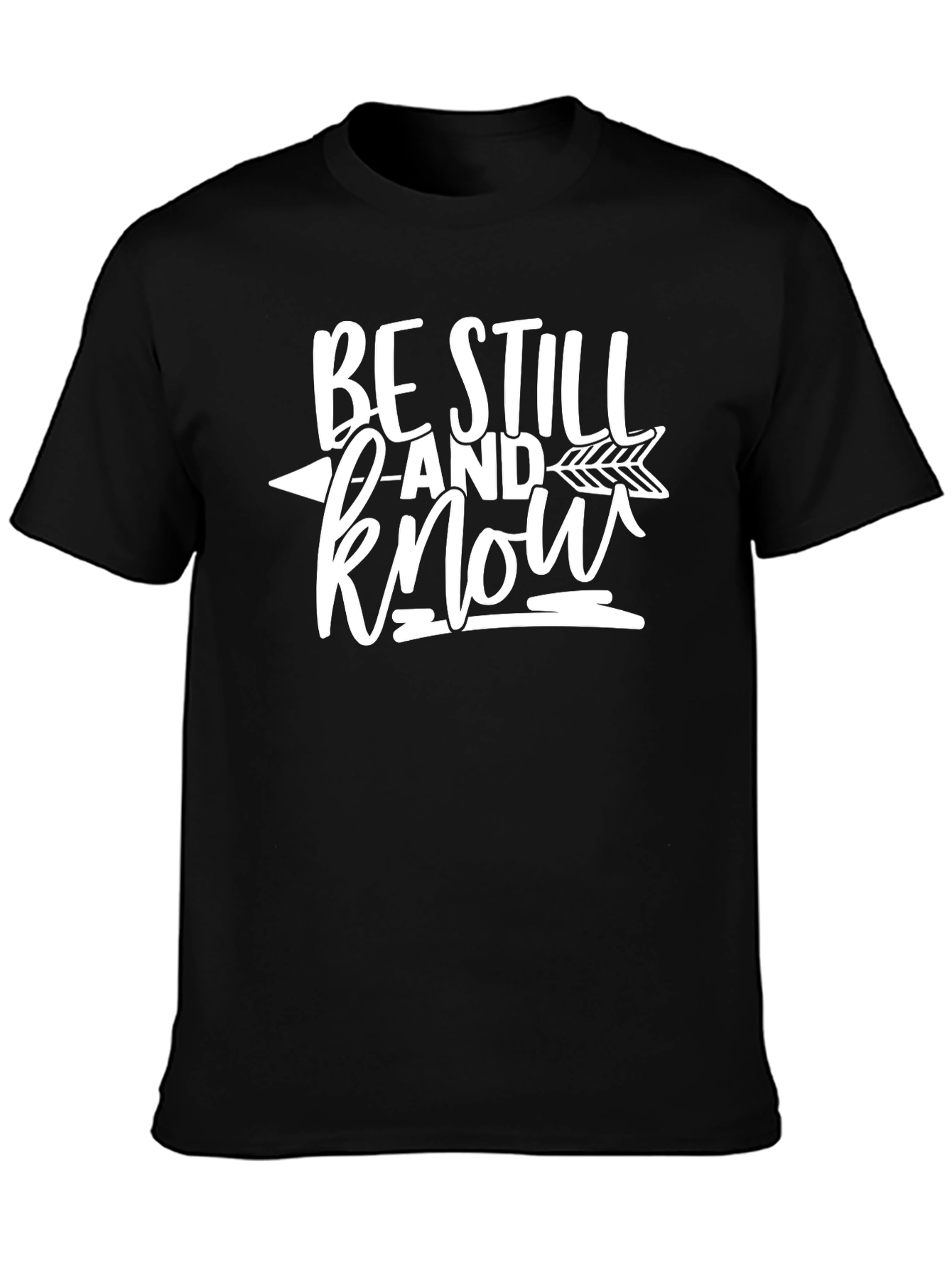 Be Still And Know Graphic T-Shirt - Black