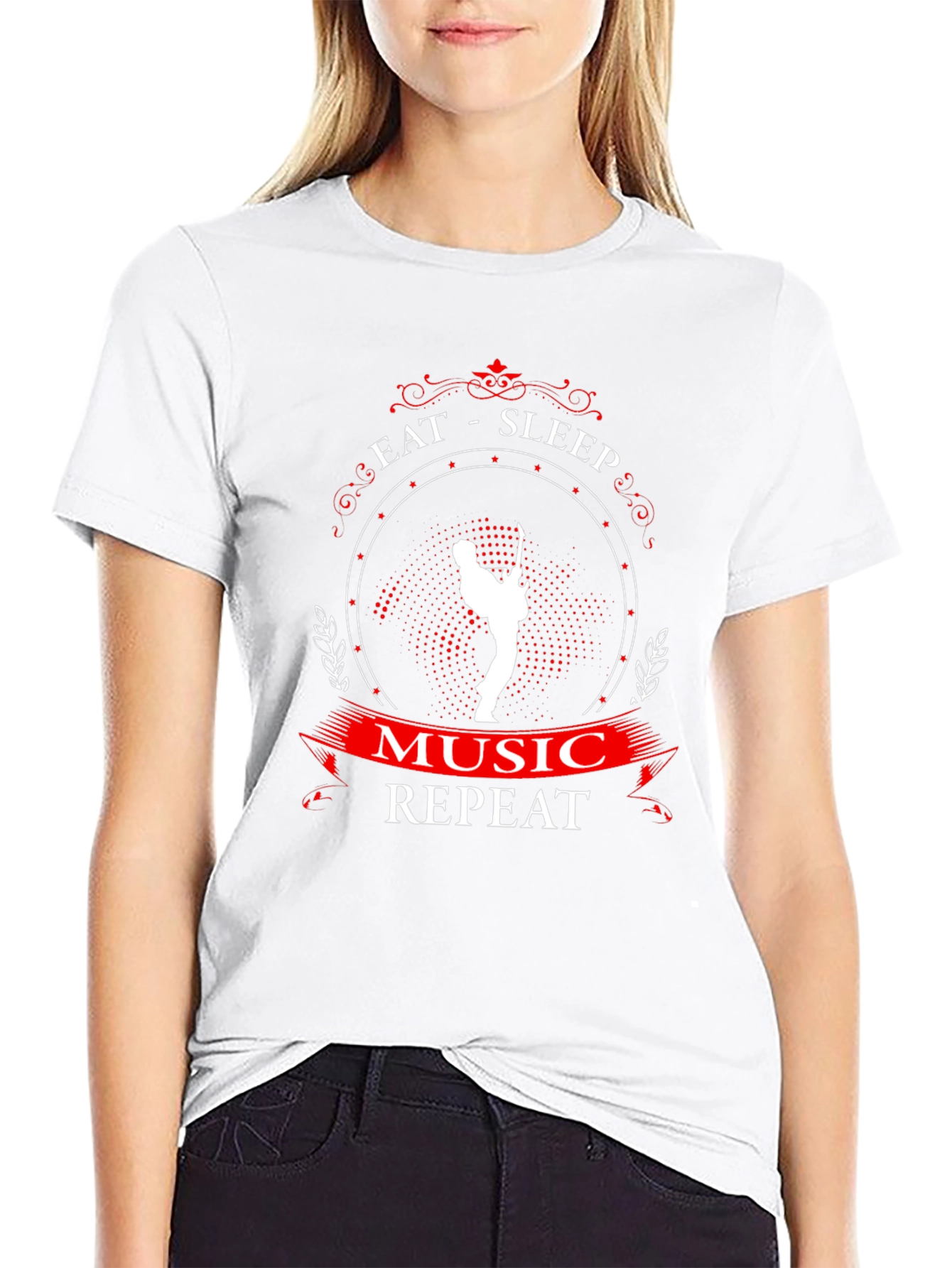 Eat Sleep Music Repeat Graphic Tee