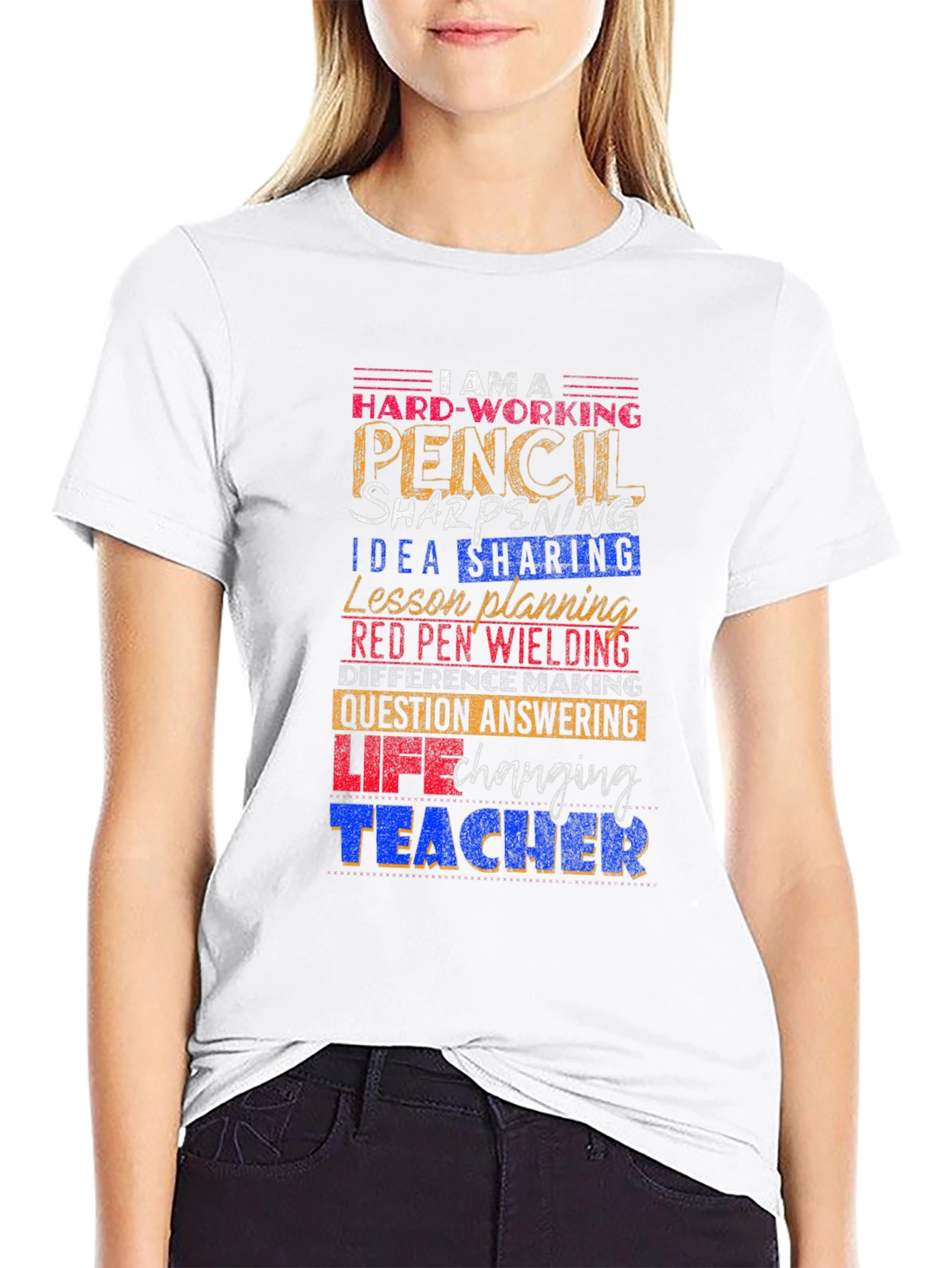 Hard-Working Teacher Graphic Tee