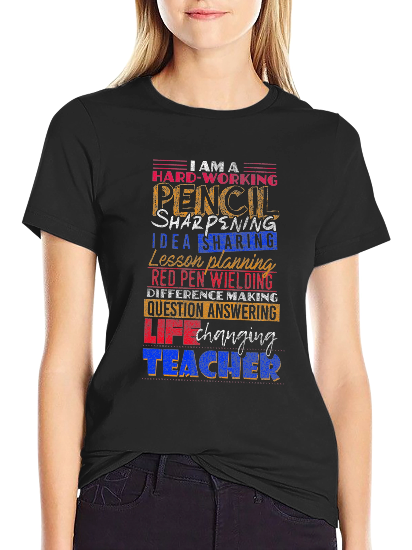 Hard-Working Teacher Graphic Tee