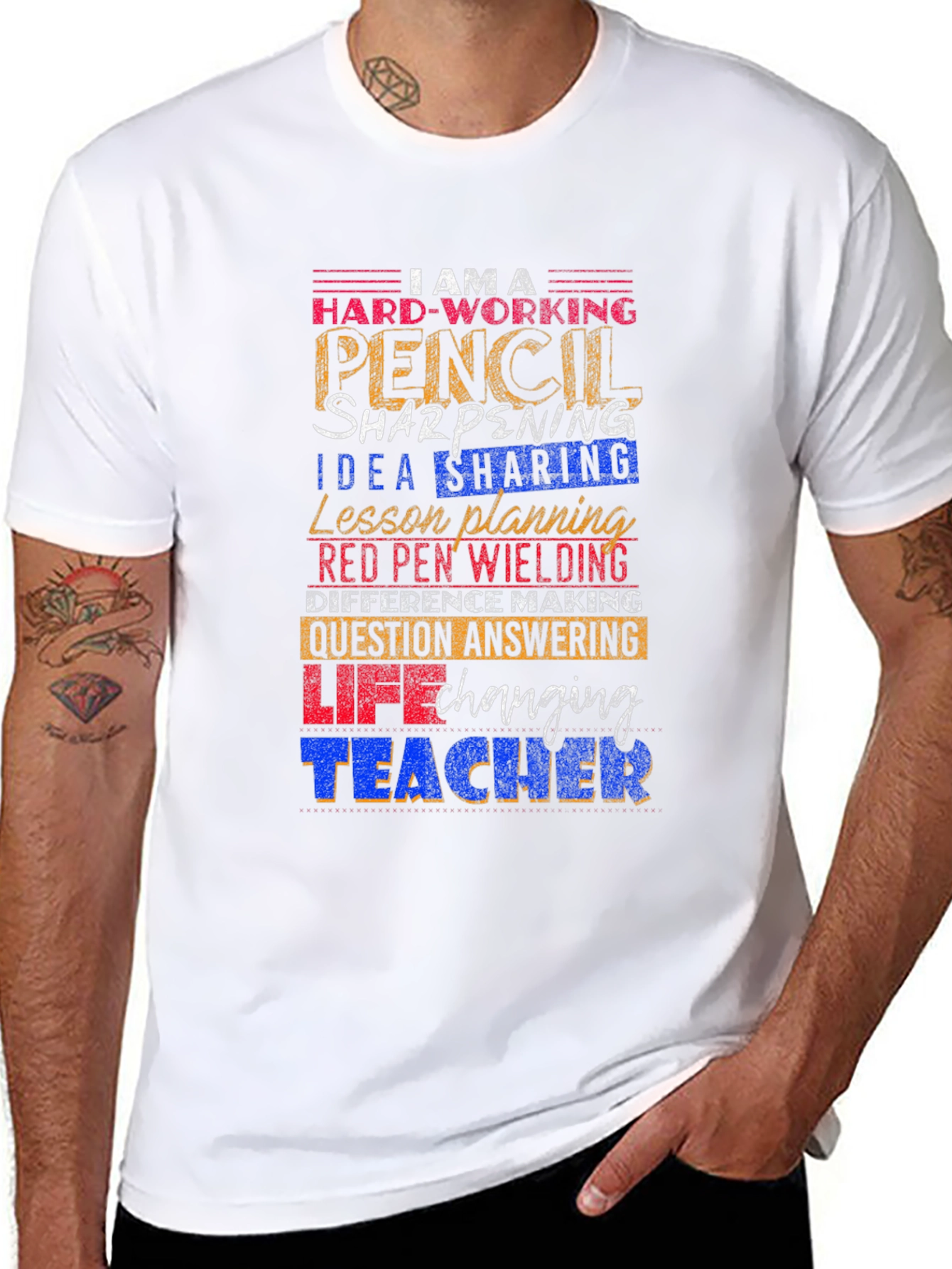 Hard-Working Teacher Graphic Tee