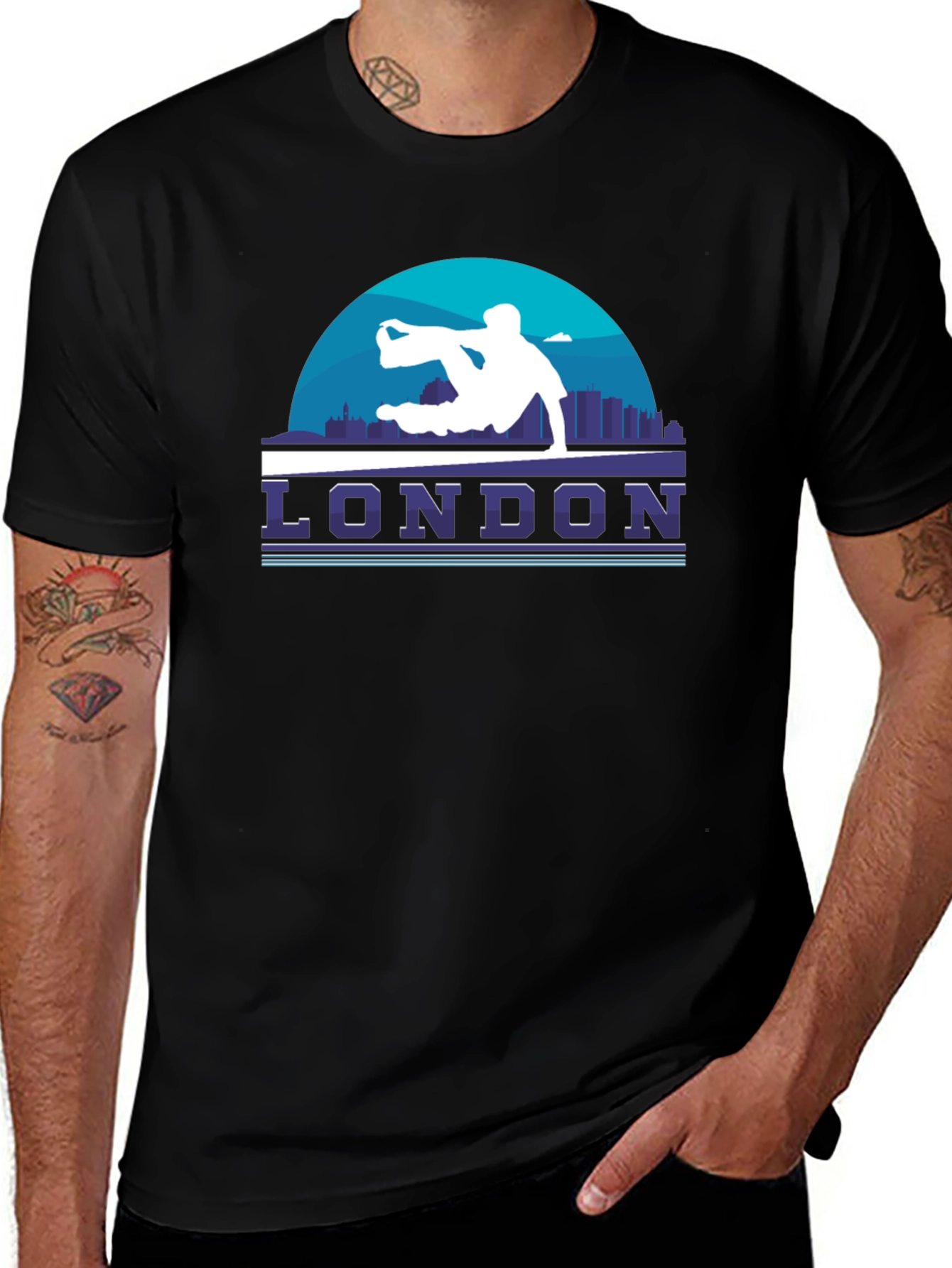 London Parkour Graphic T-Shirt - Black