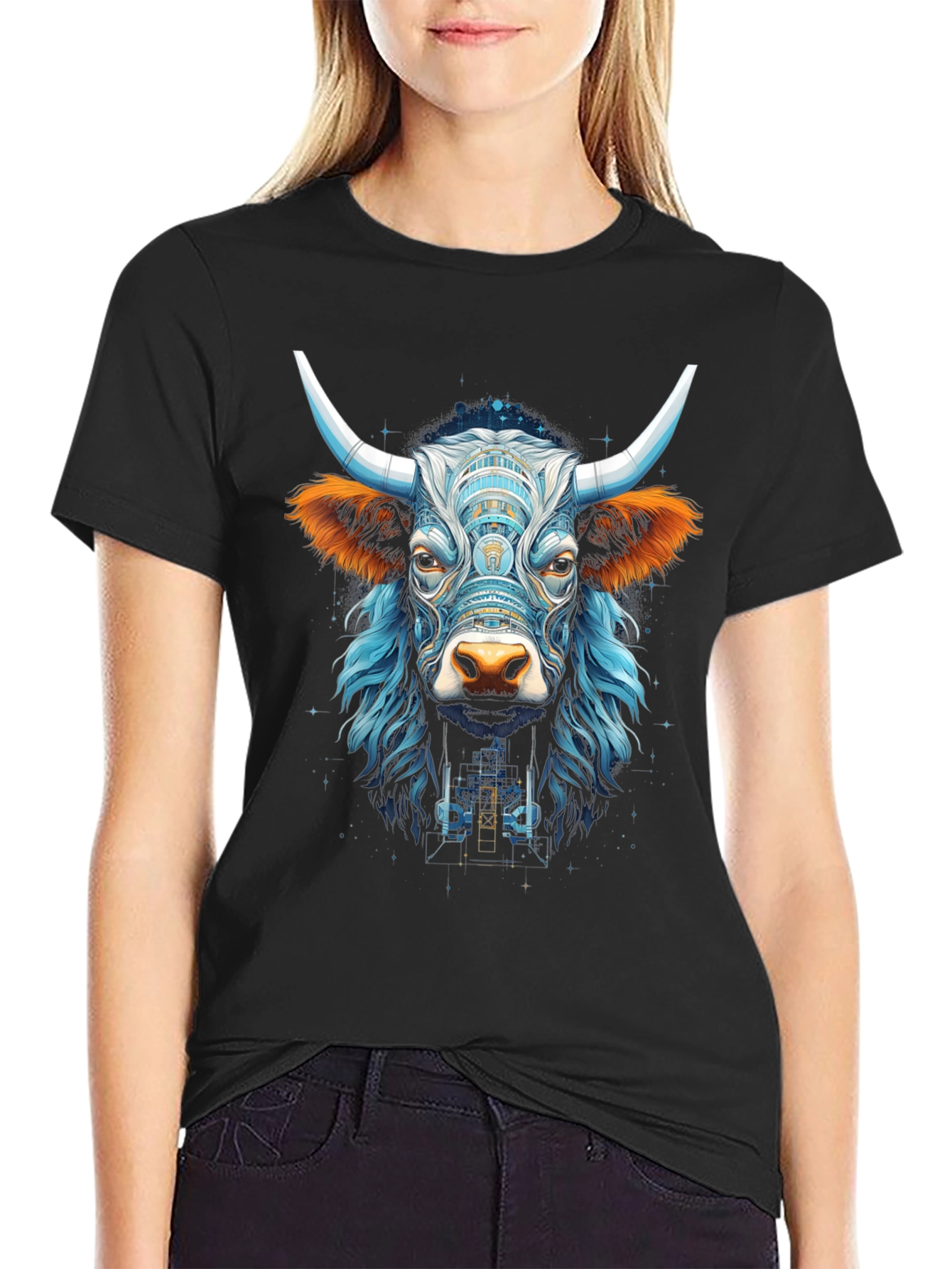 Bull Graphic Tee - Cool Animal Design