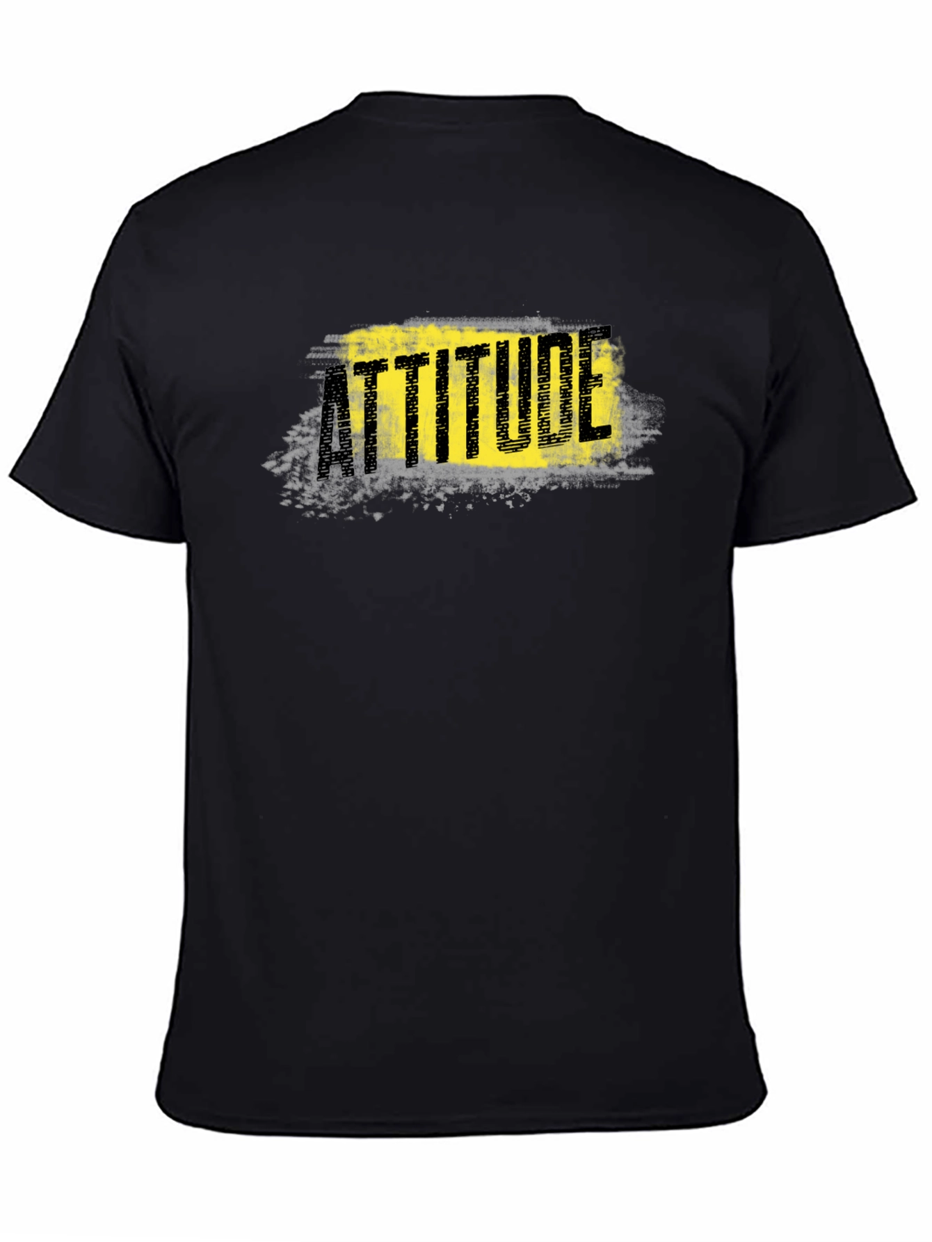 Attitude Graphic Print Black T-Shirt