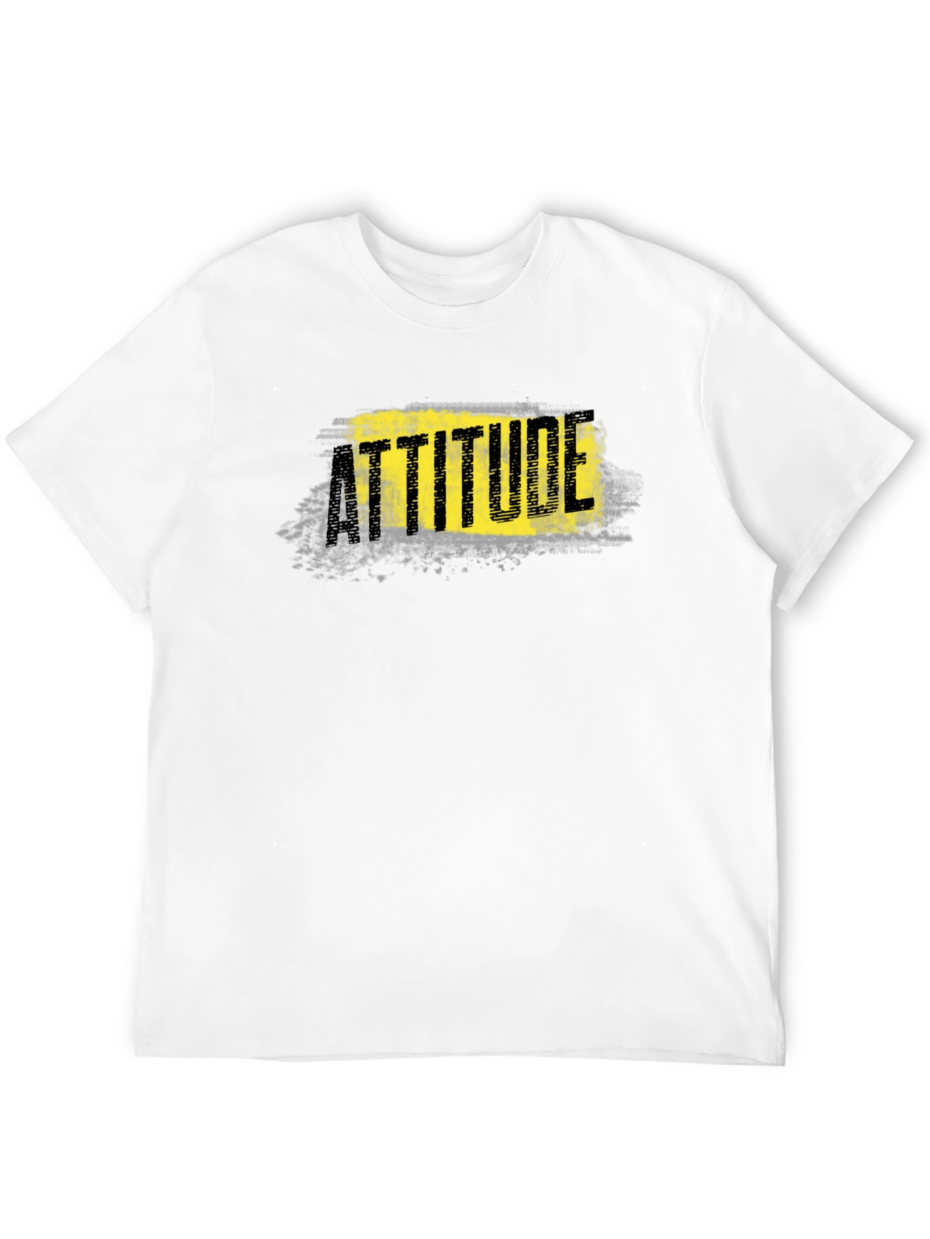 Attitude Graphic Print Black T-Shirt