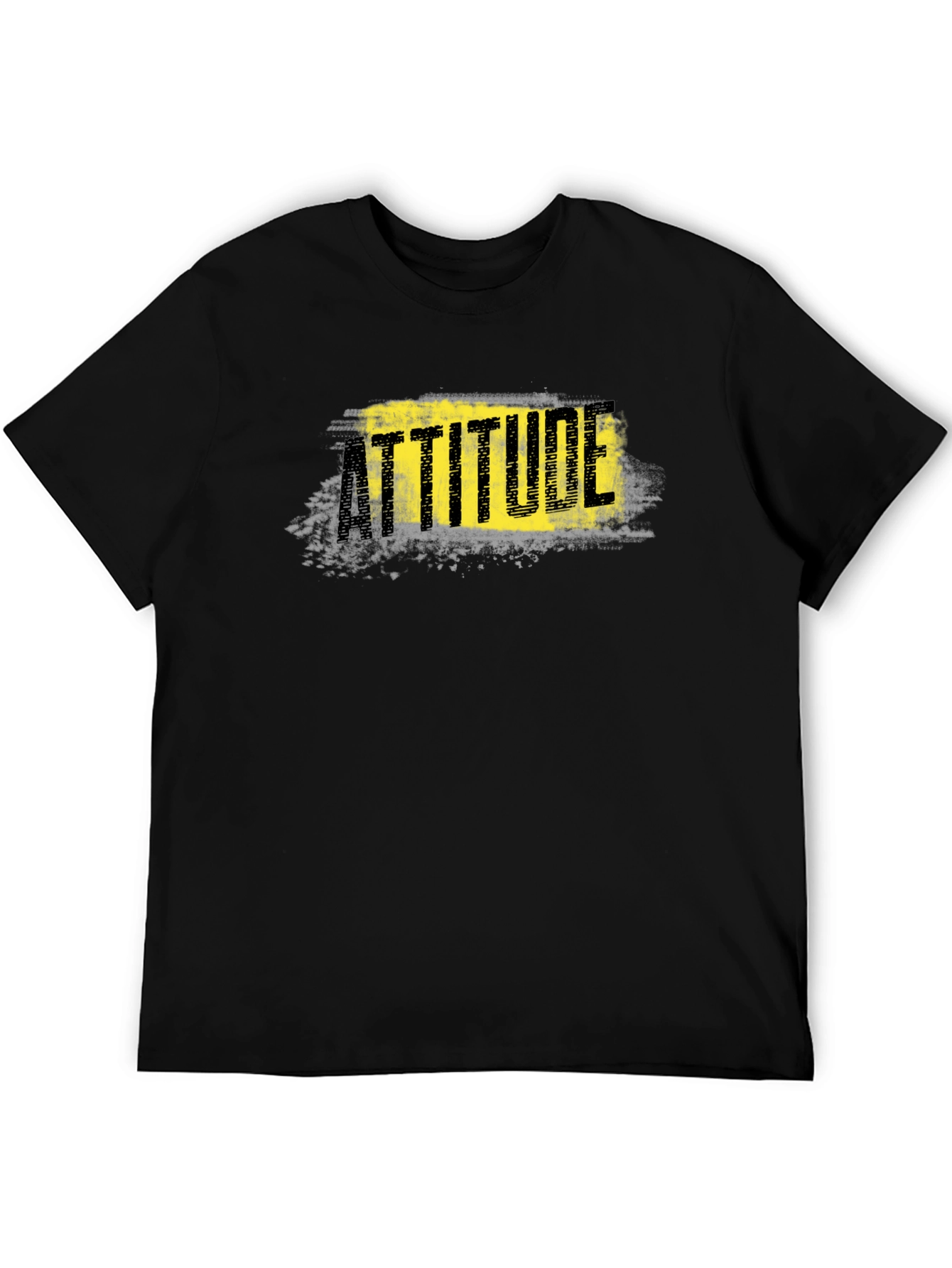 Attitude Graphic Print Black T-Shirt