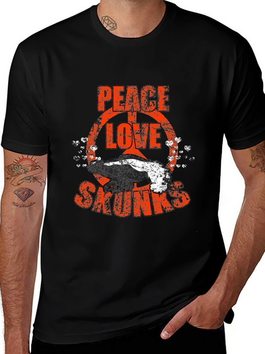 Peace Love Skunks Graphic Tee