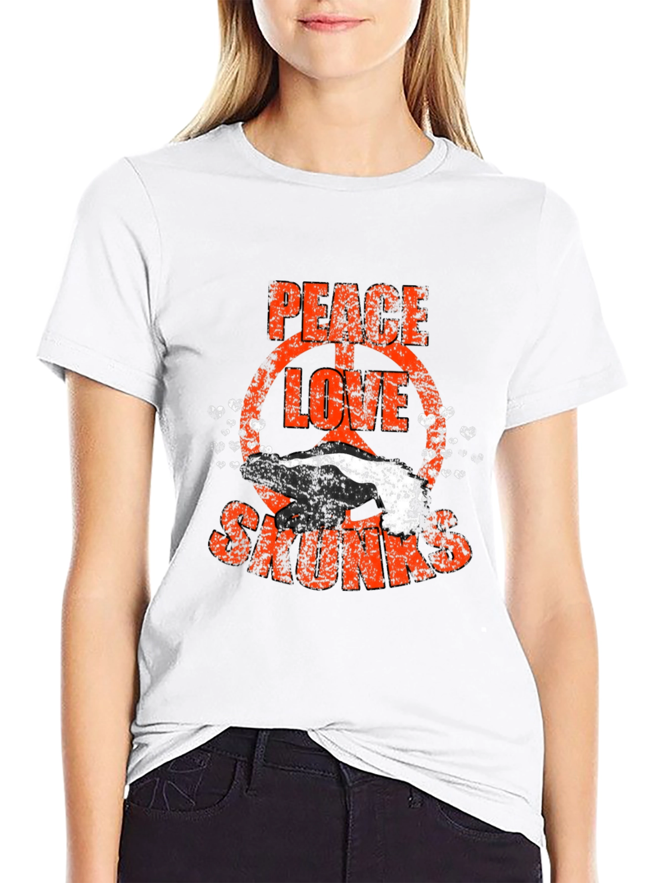 Peace Love Skunks Graphic Tee
