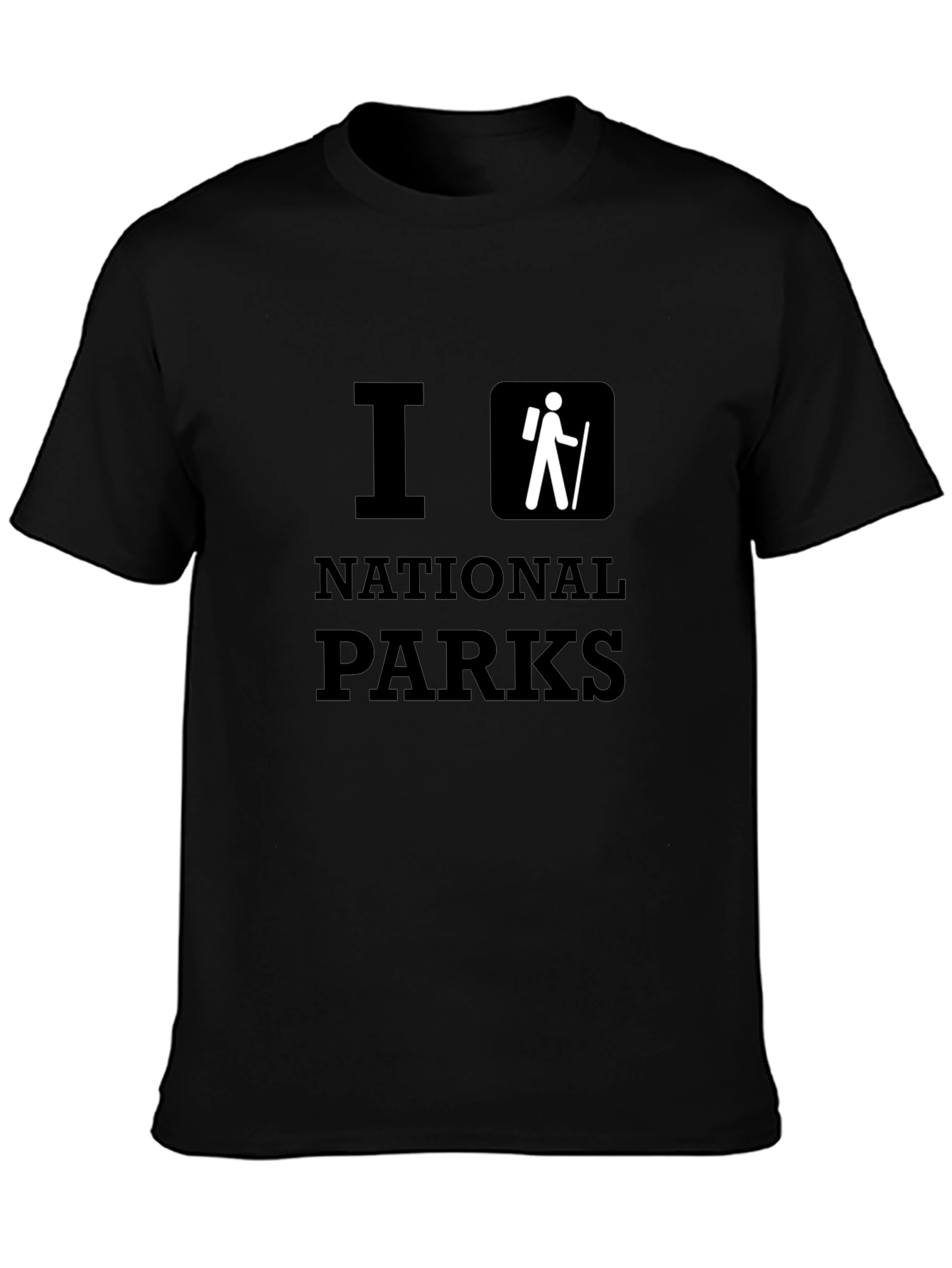 I Hike National Parks Black T-Shirt