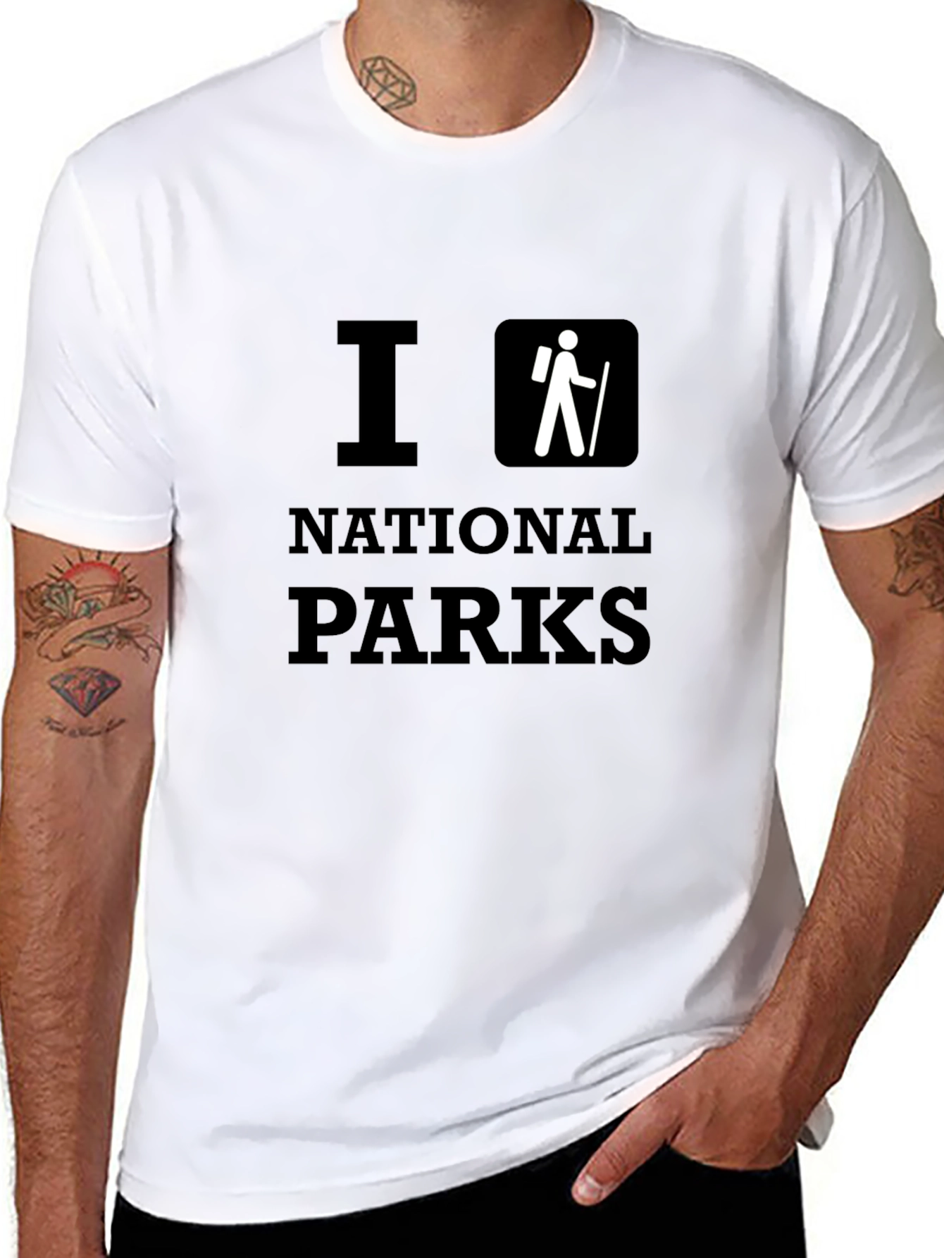 I Hike National Parks Black T-Shirt