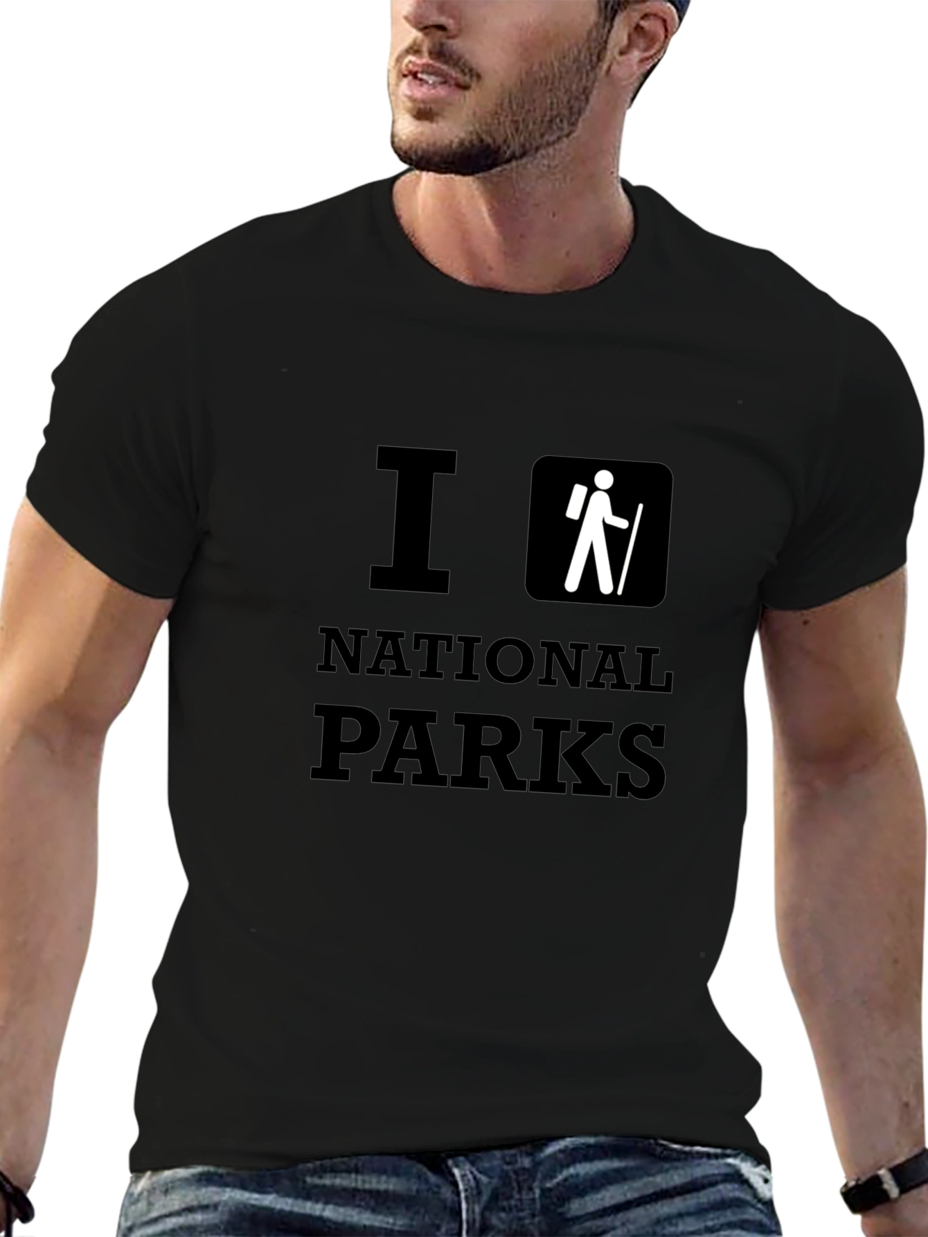 I Hike National Parks Black T-Shirt