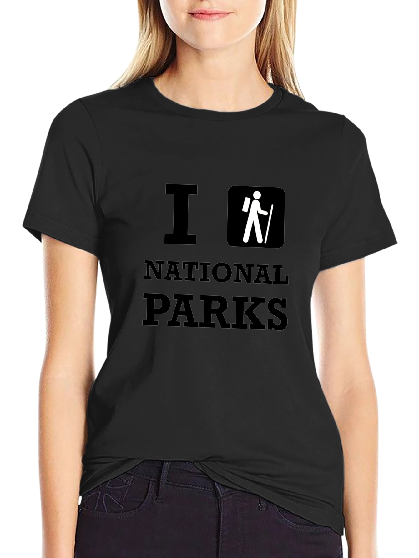 I Hike National Parks Black T-Shirt