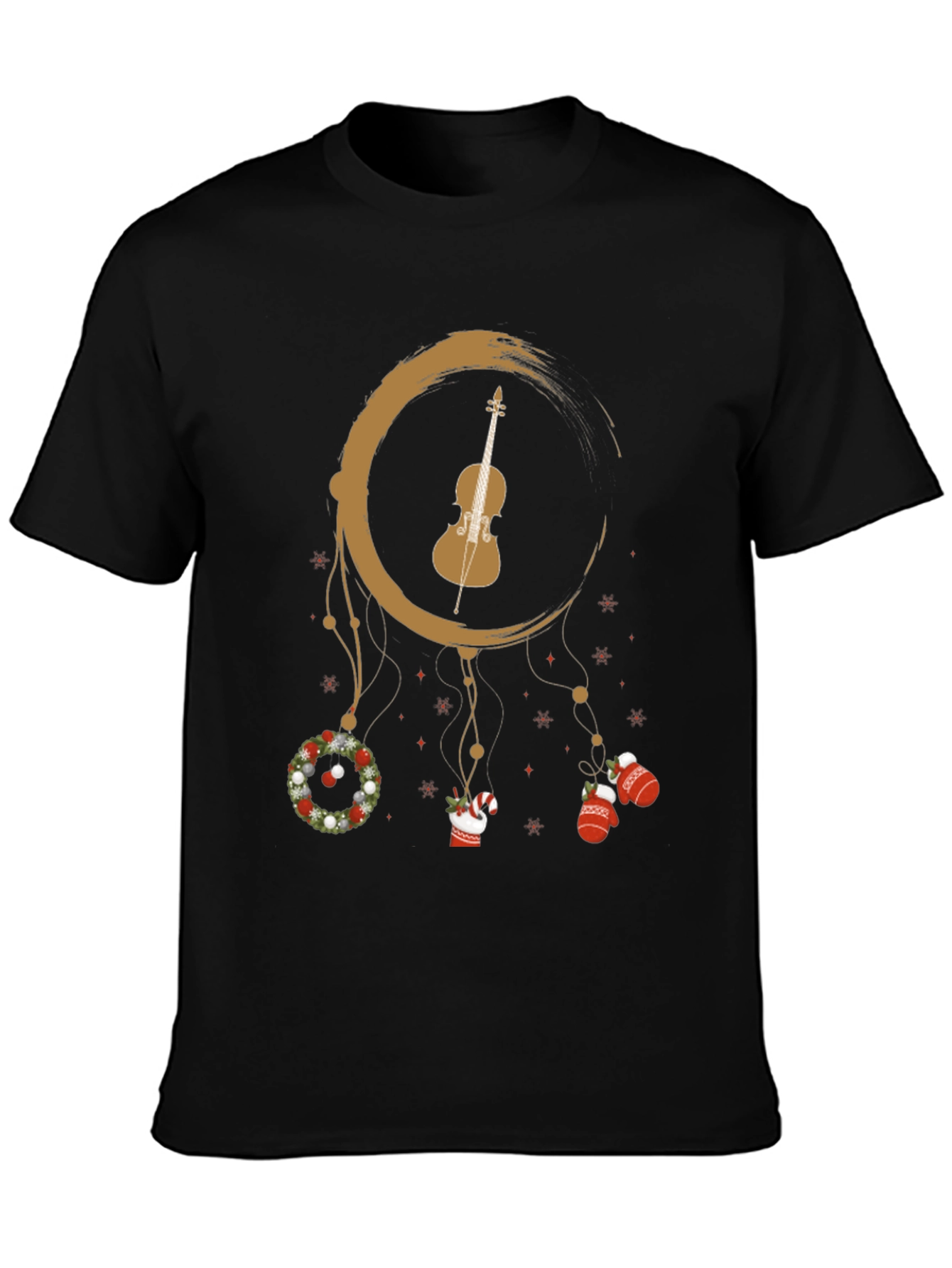 Festive Violin Dreamcatcher Graphic Tee