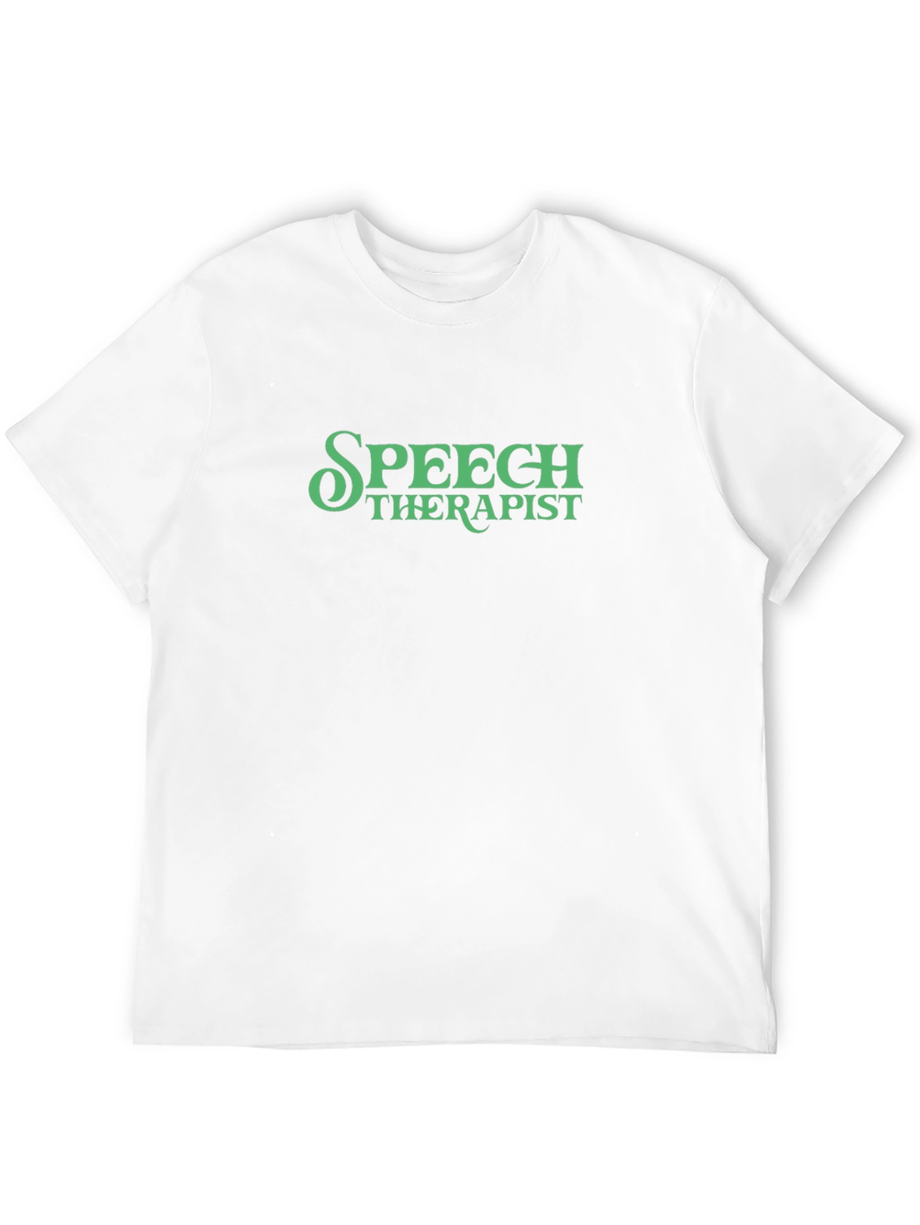 Speech Therapist Tee - Green Text Graphic T-Shirt