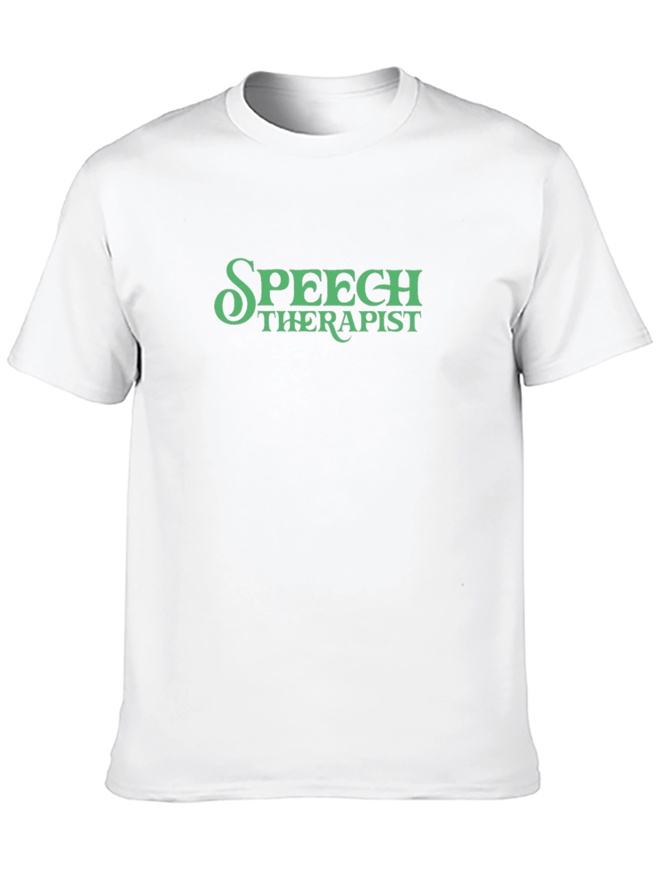 Speech Therapist Tee - Green Text Graphic T-Shirt