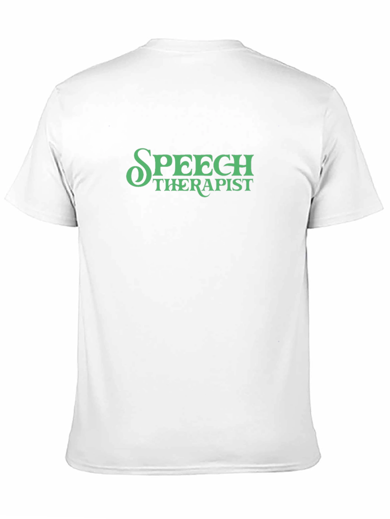 Speech Therapist Tee - Green Text Graphic T-Shirt