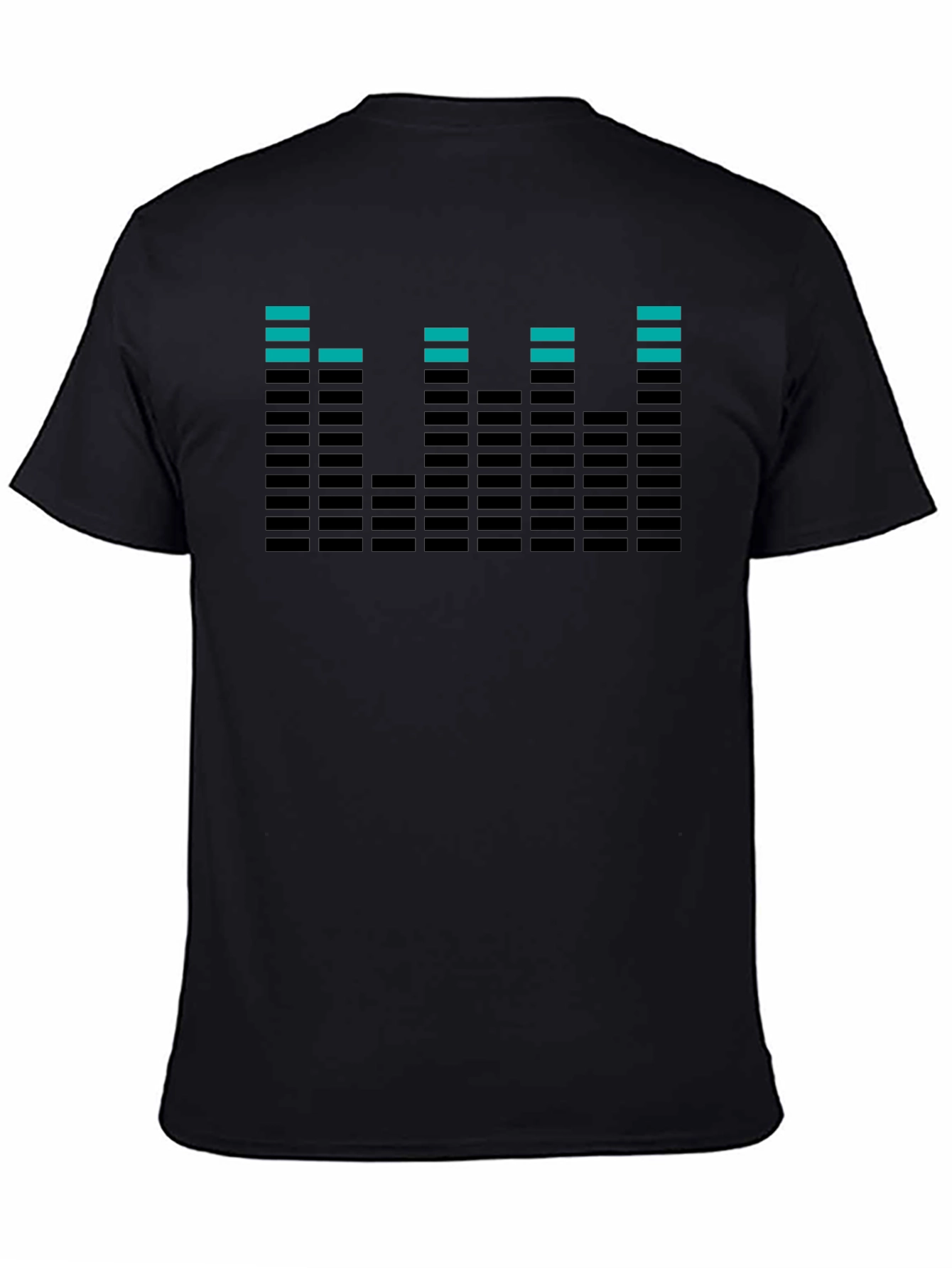 Cool Equalizer Graphic Tee - Black Cotton T-Shirt