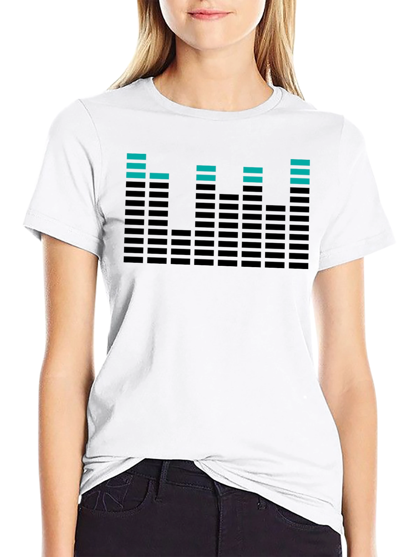 Cool Equalizer Graphic Tee - Black Cotton T-Shirt