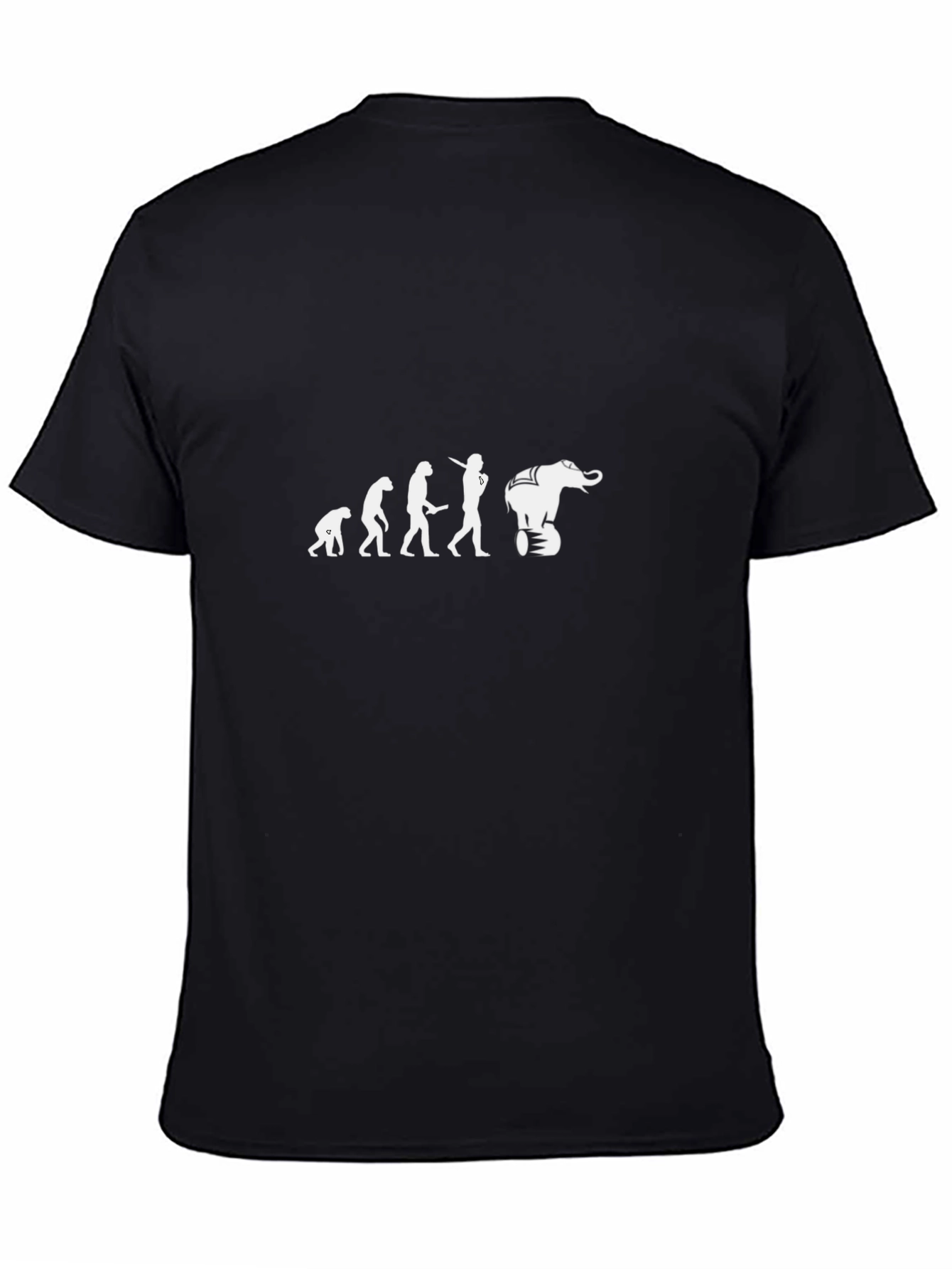 Evolution to Elephant Black T-Shirt