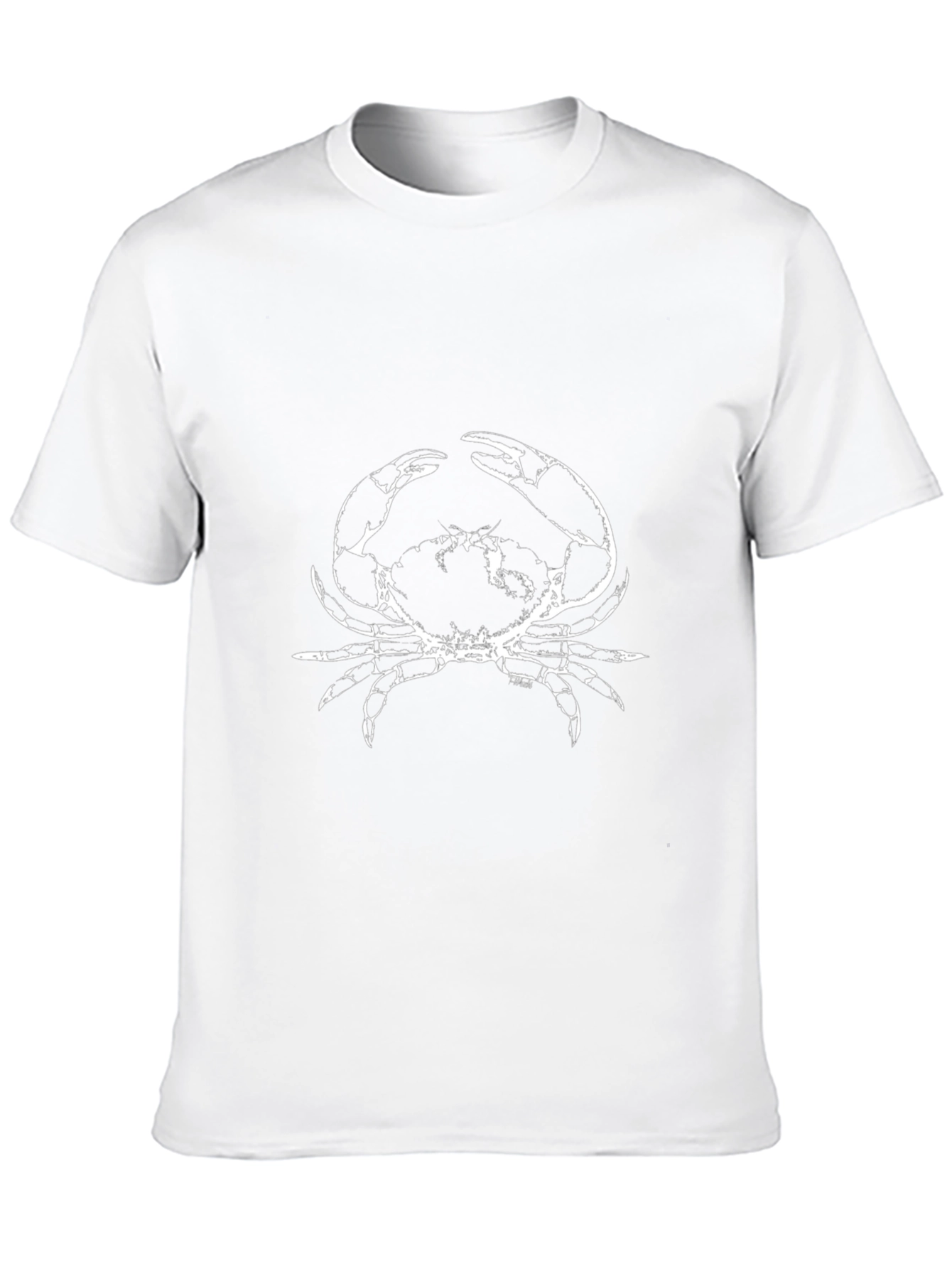 Crab Graphic Print Mens Black T-Shirt