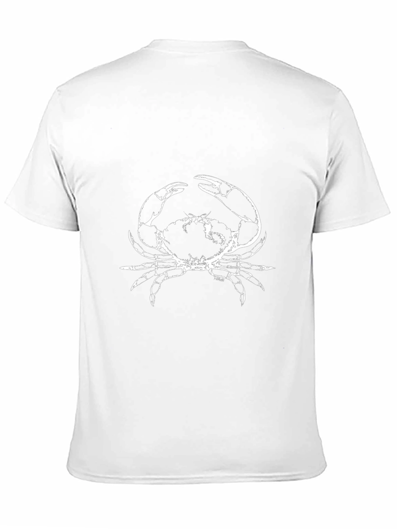 Crab Graphic Print Mens Black T-Shirt