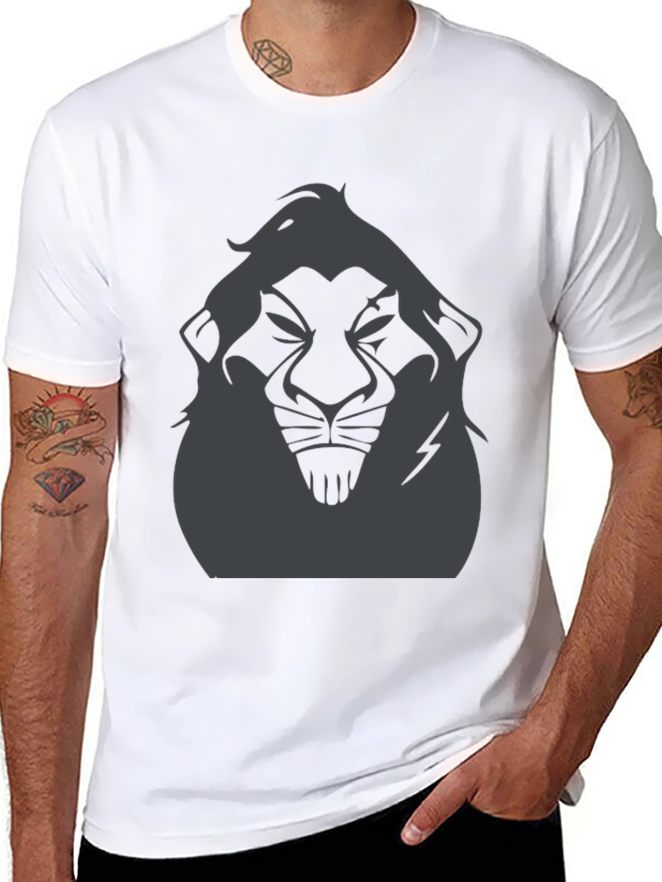 Lion Scar Graphic T-Shirt - Mens Black Tee