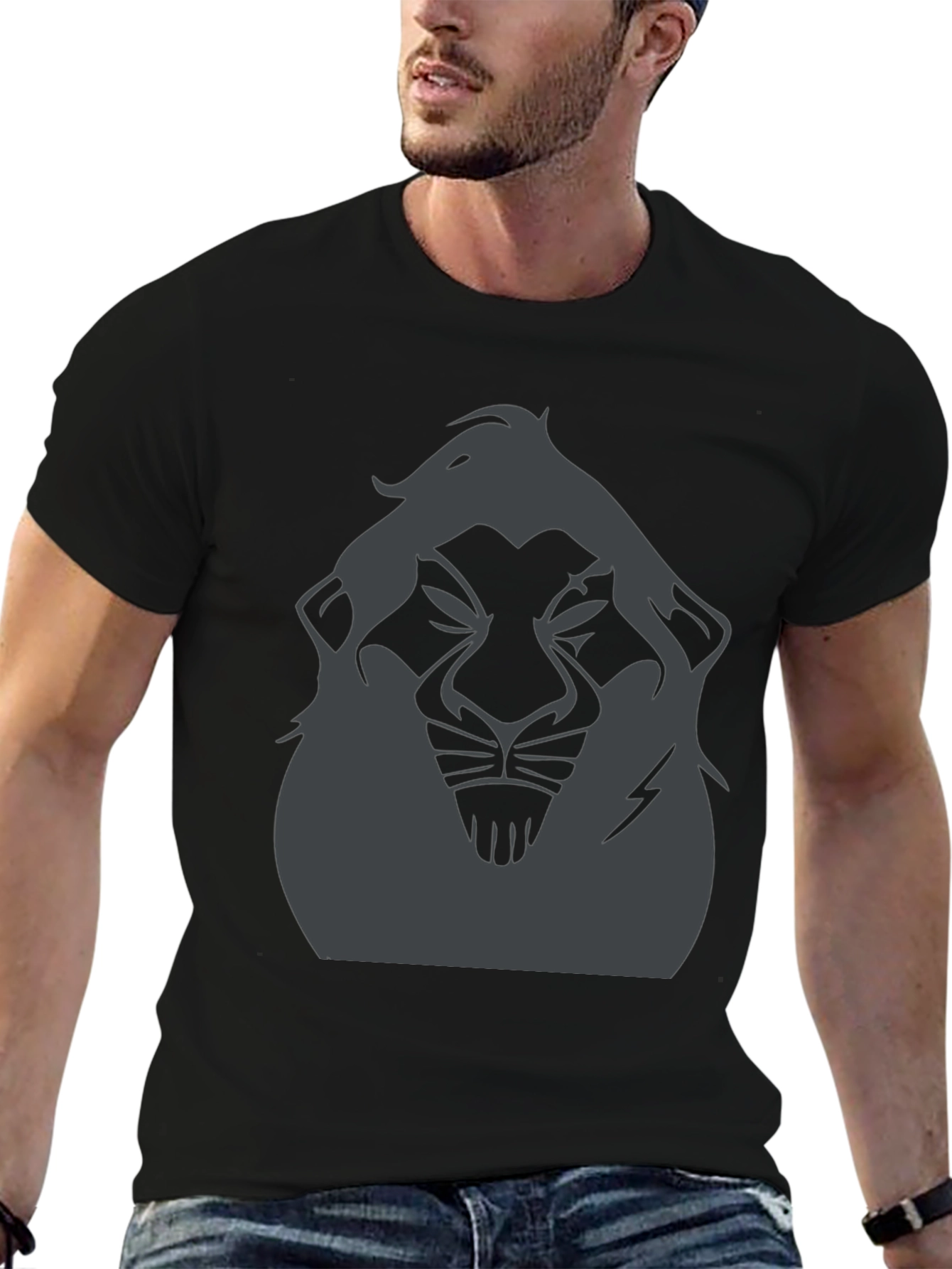 Lion Scar Graphic T-Shirt - Mens Black Tee
