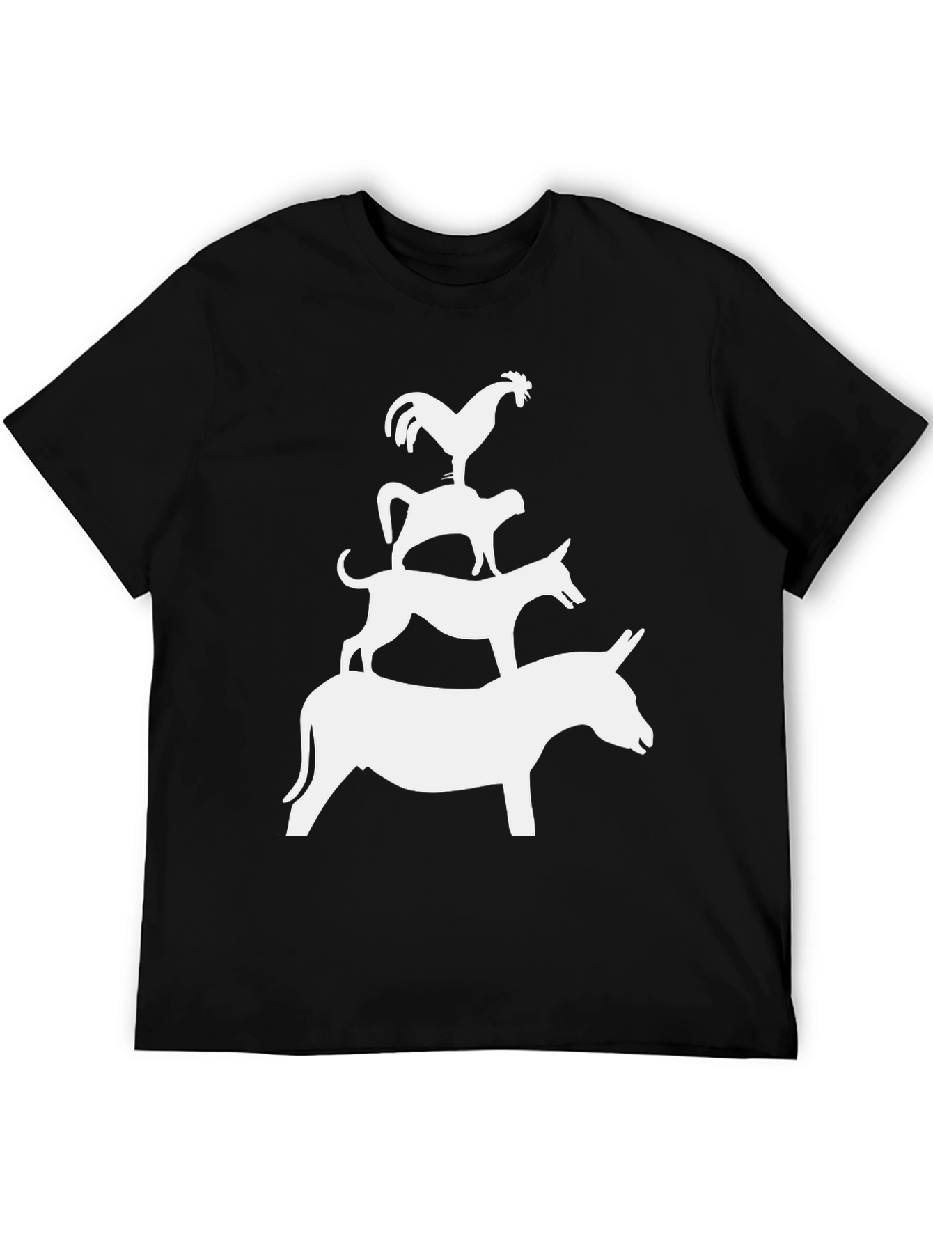 Animal Stack Black T-Shirt