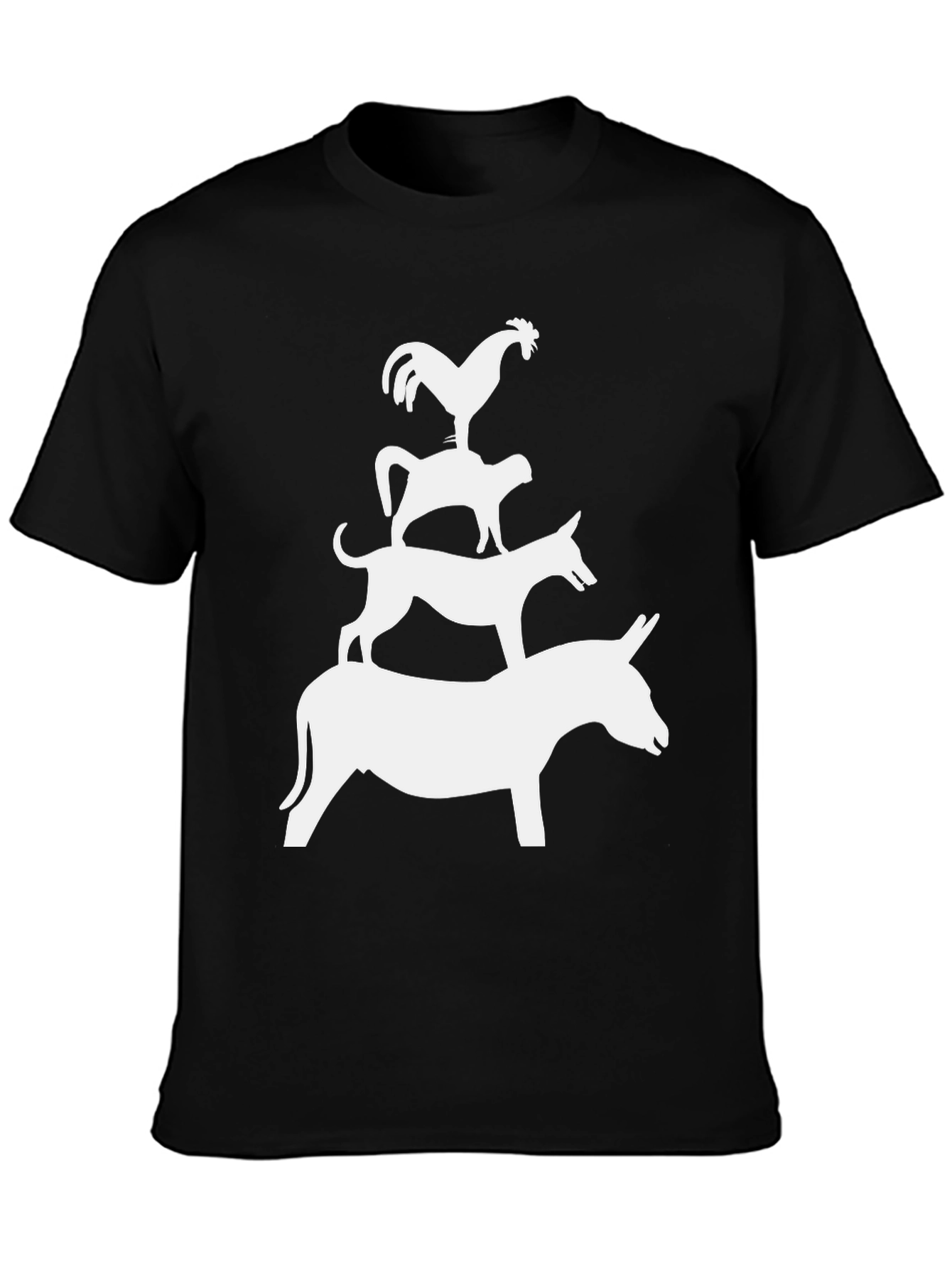 Animal Stack Black T-Shirt