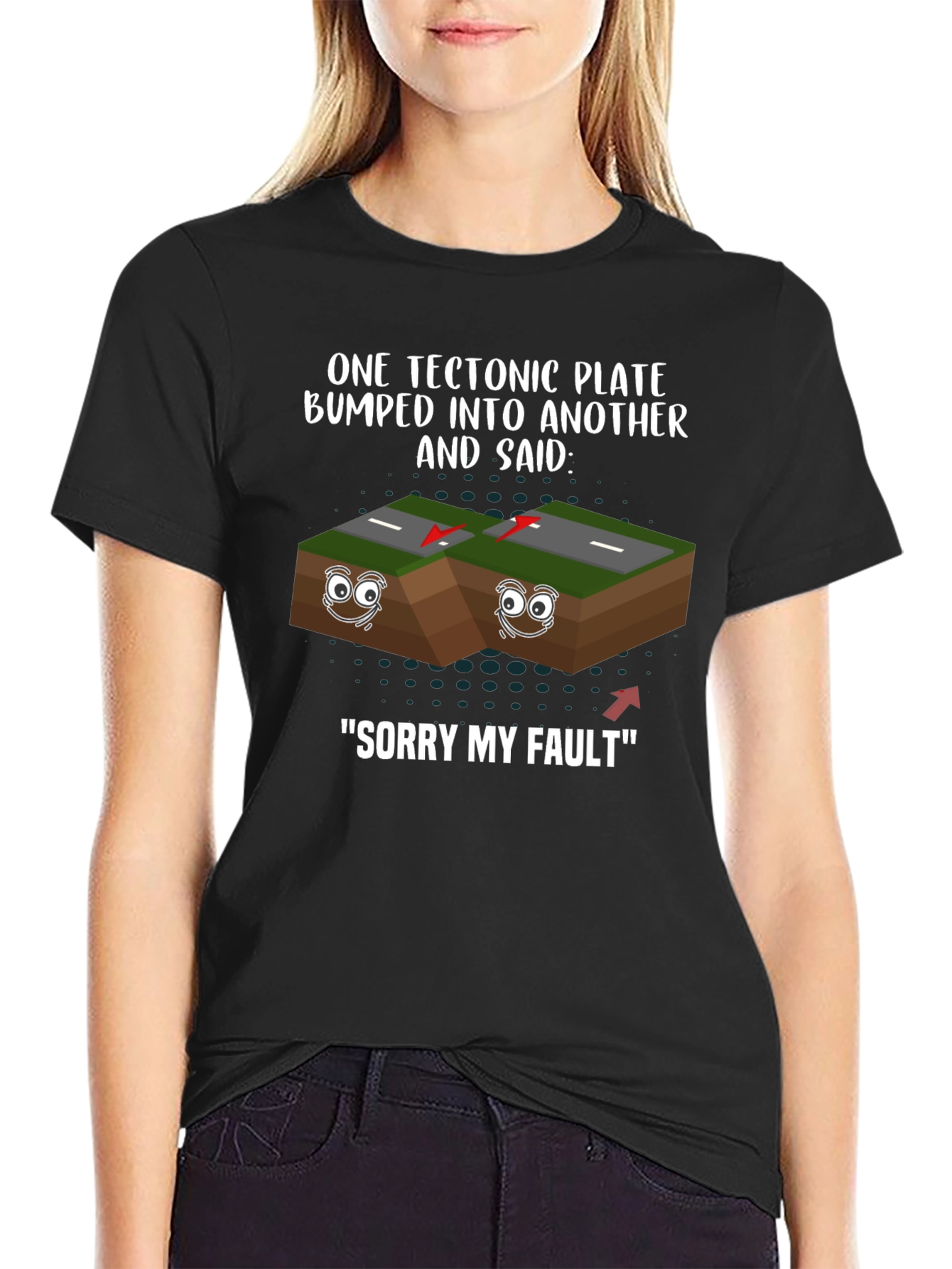 Funny Tectonic Plate Geology Humor Graphic T-Shirt