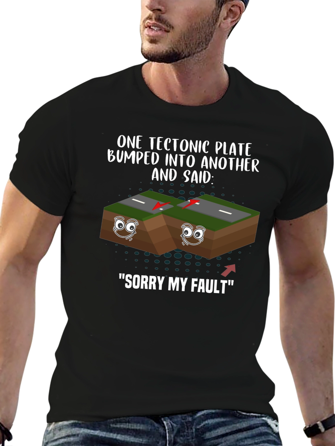 Funny Tectonic Plate Geology Humor Graphic T-Shirt