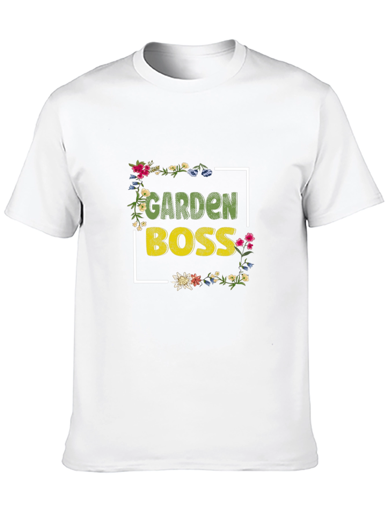 Garden Boss Floral T-Shirt - Black Cotton Tee