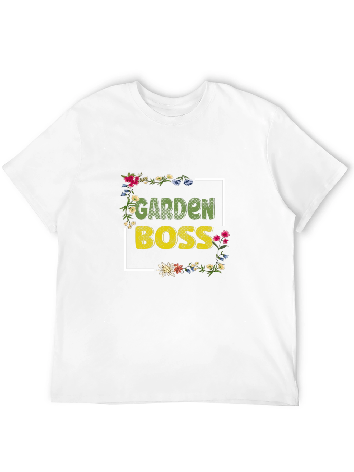 Garden Boss Floral T-Shirt - Black Cotton Tee