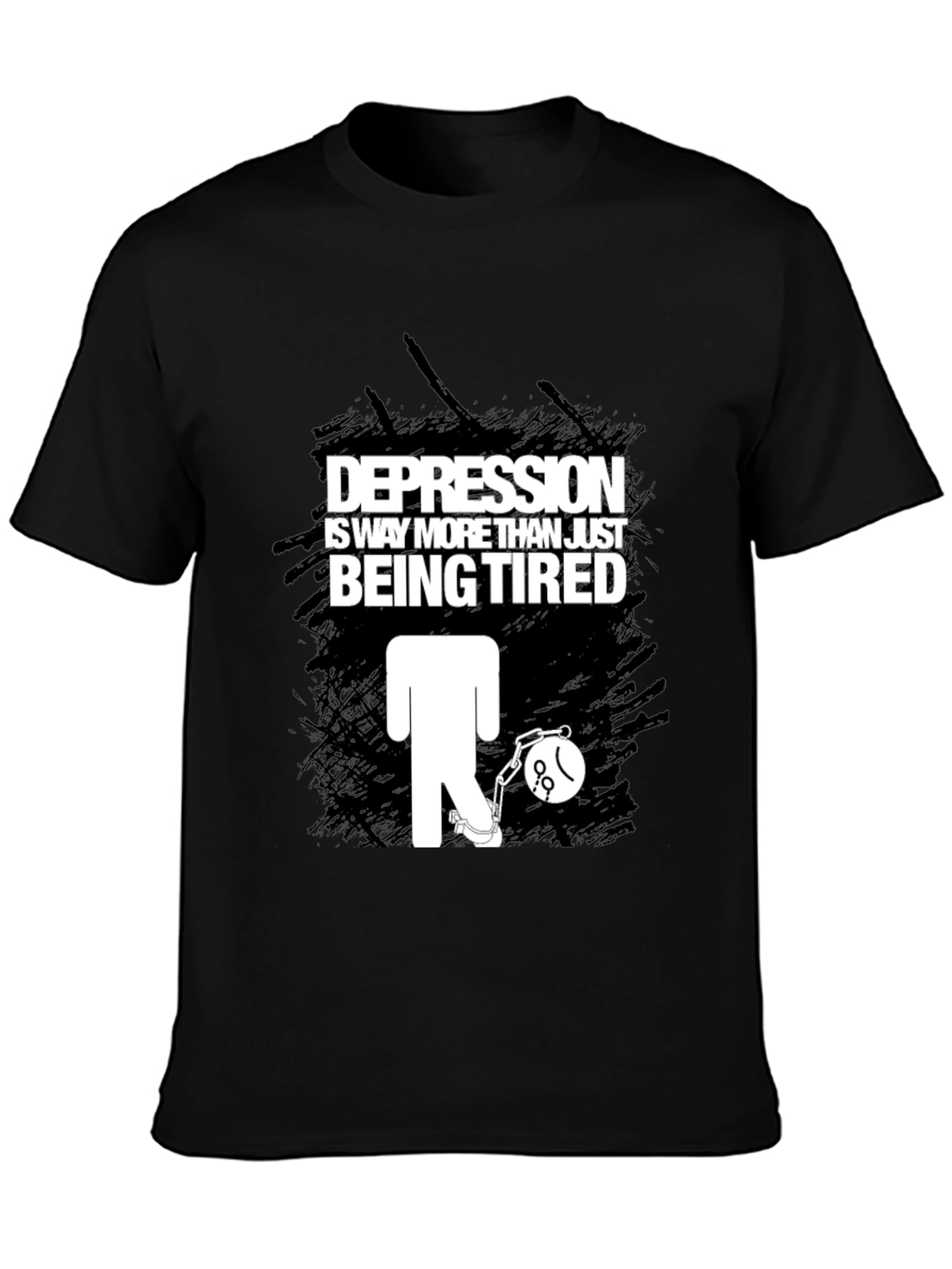 Depression Awareness Graphic T-Shirt - Black