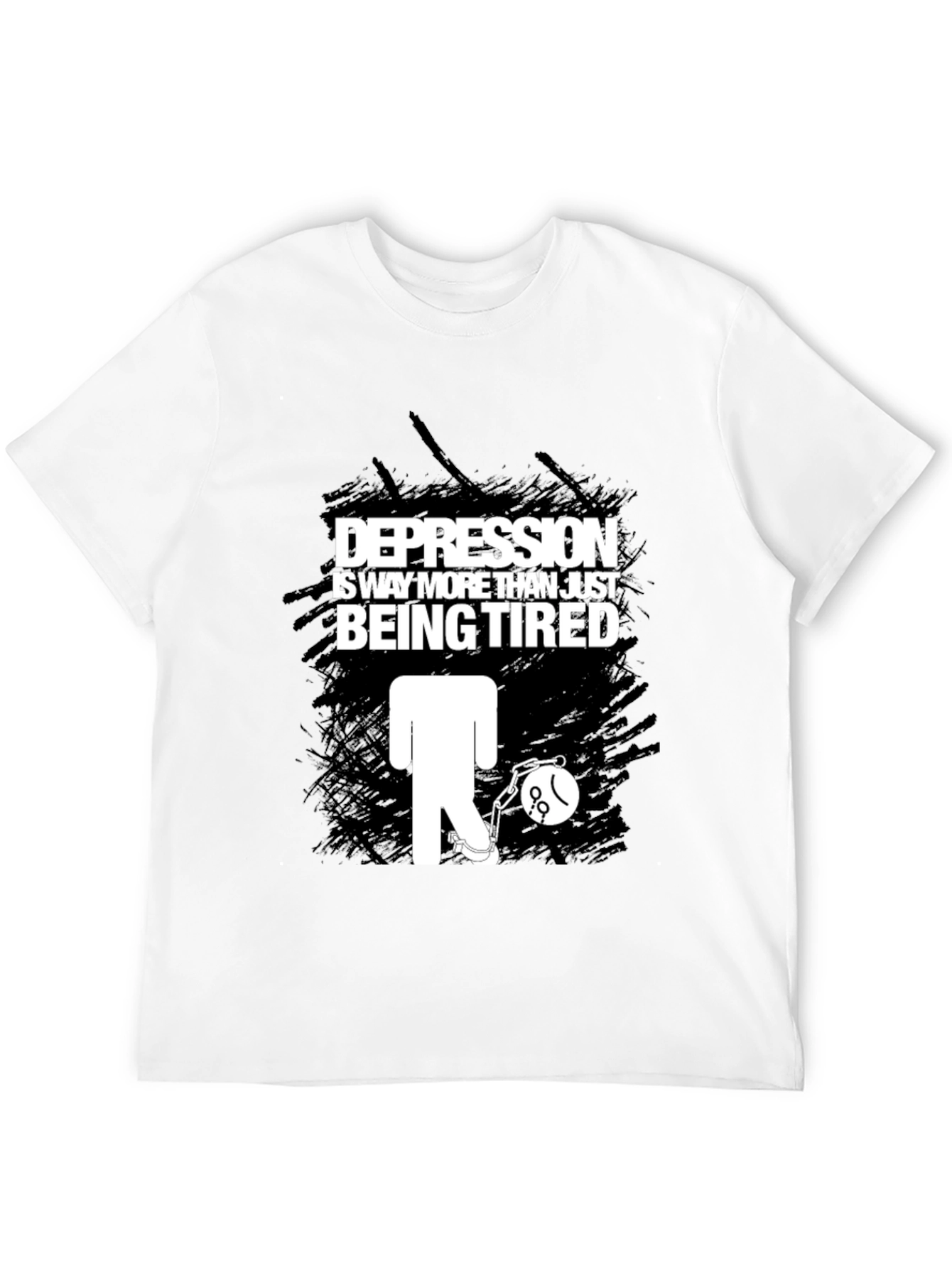 Depression Awareness Graphic T-Shirt - Black