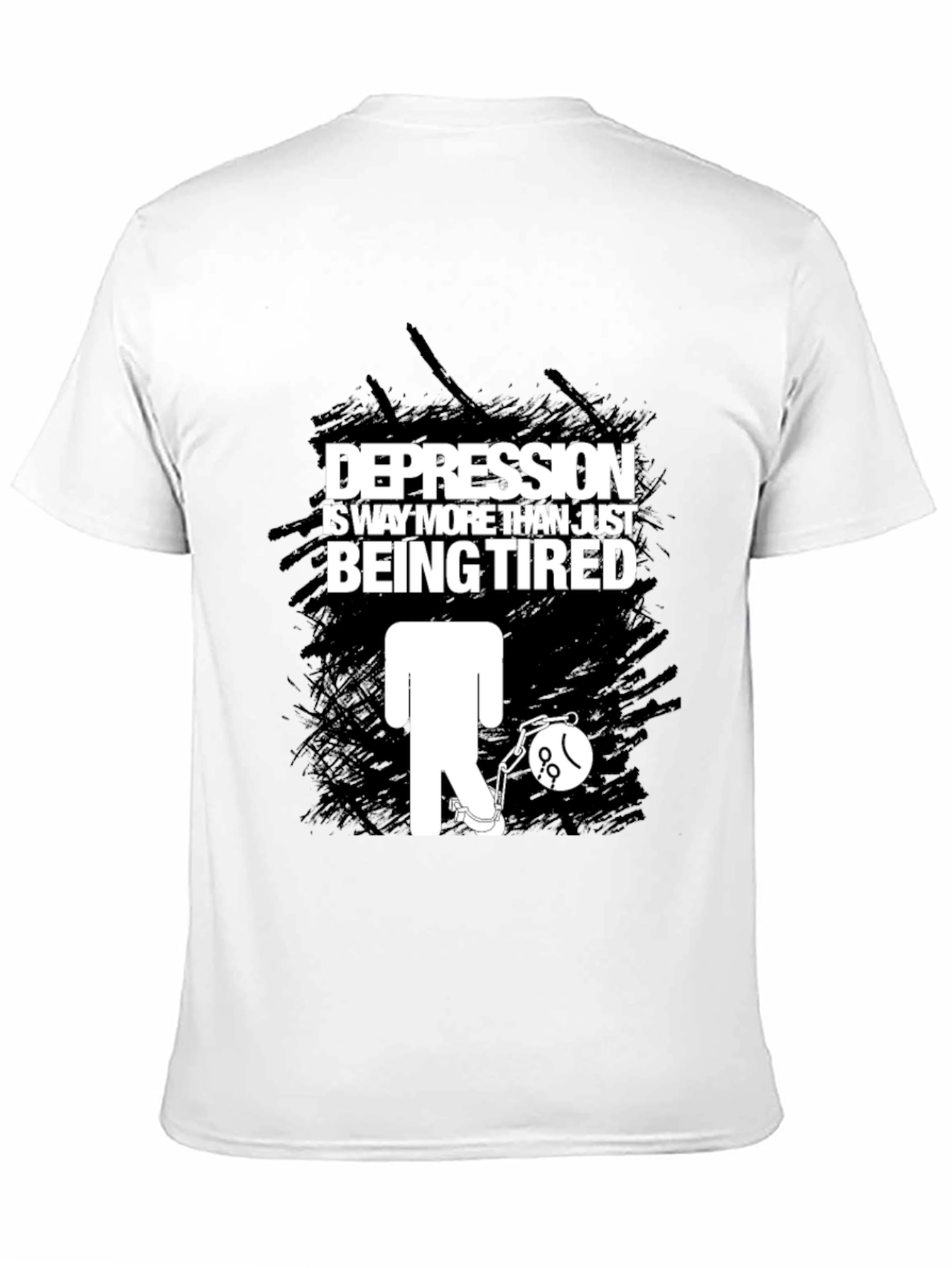 Depression Awareness Graphic T-Shirt - Black