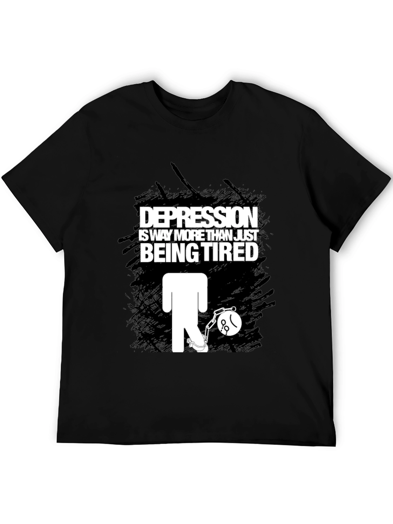 Depression Awareness Graphic T-Shirt - Black