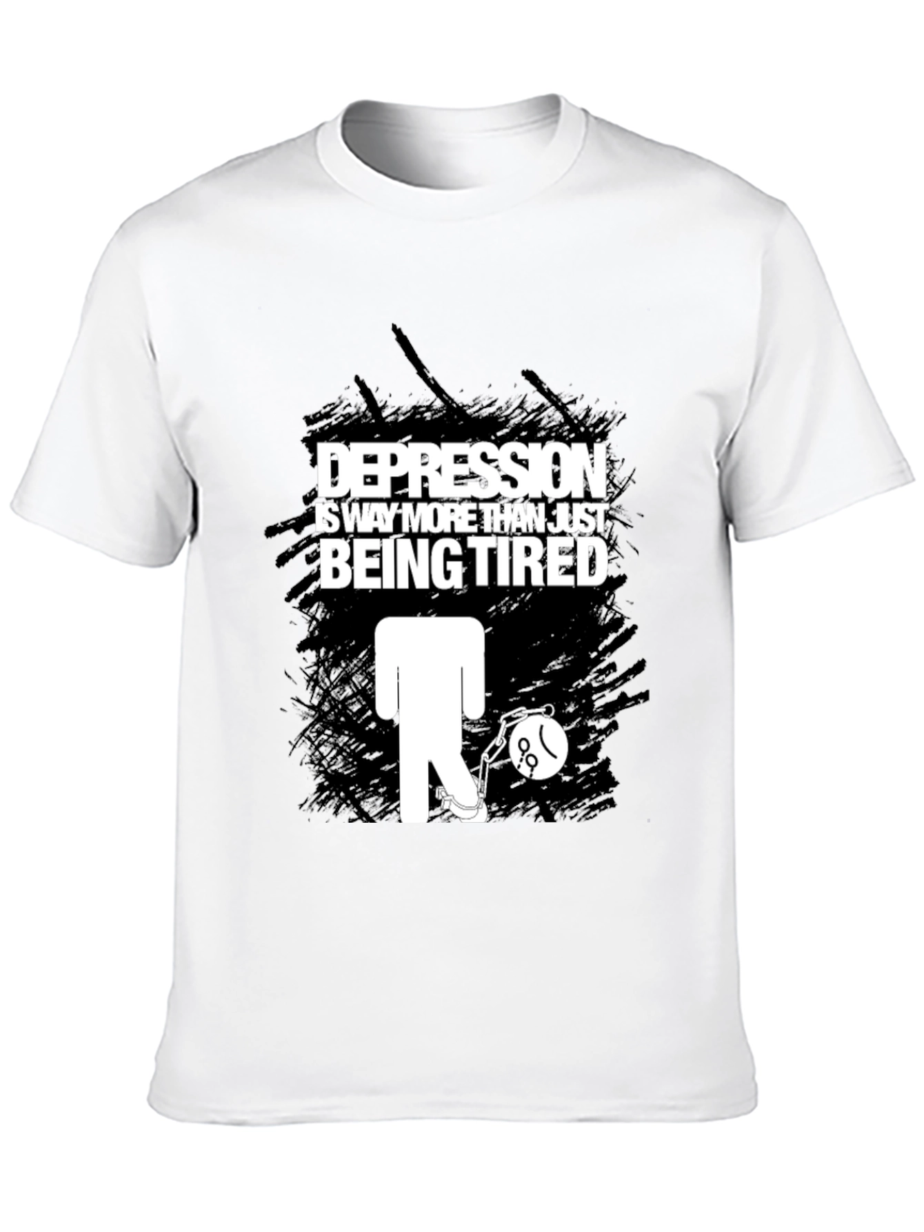 Depression Awareness Graphic T-Shirt - Black