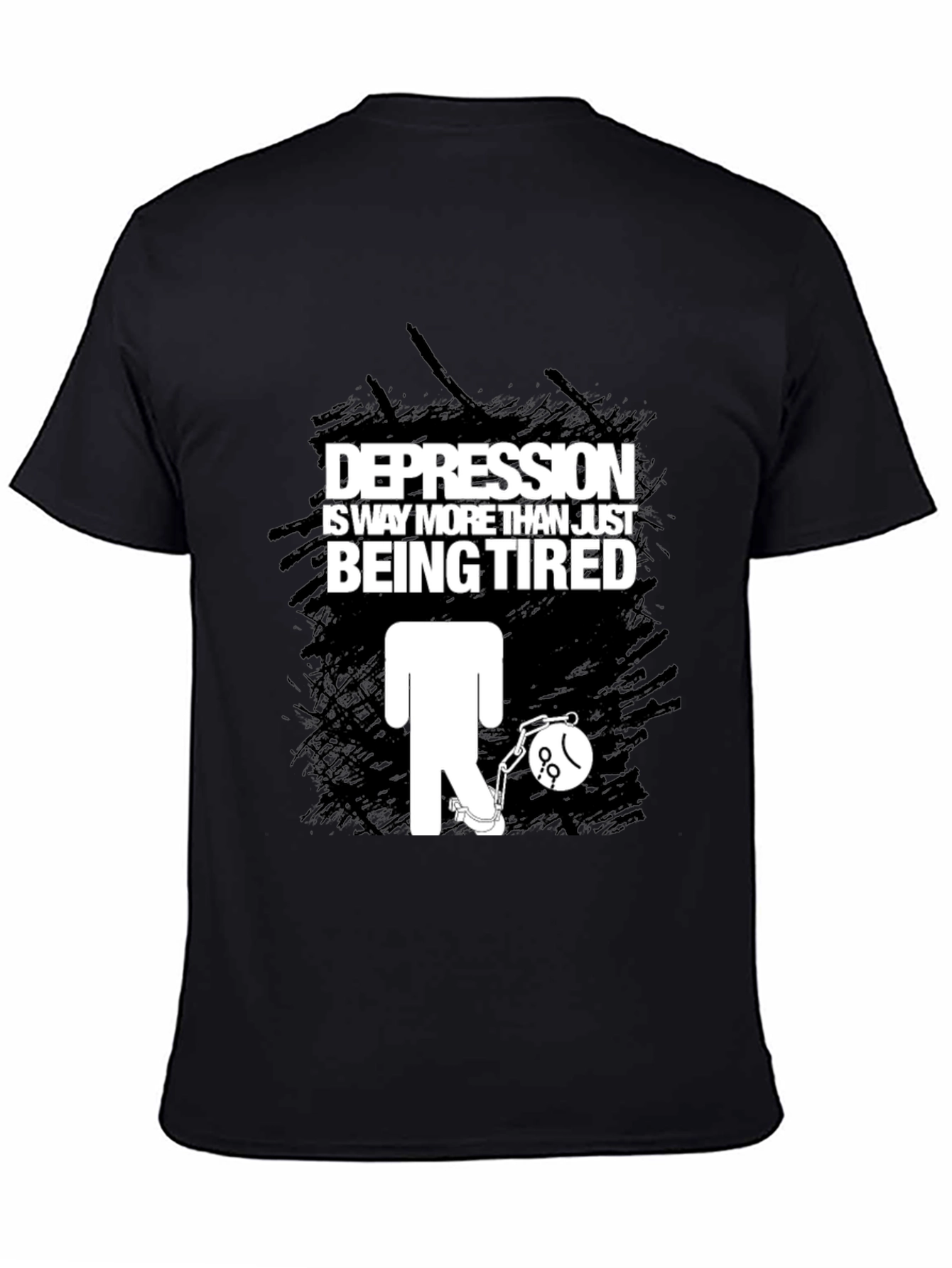 Depression Awareness Graphic T-Shirt - Black