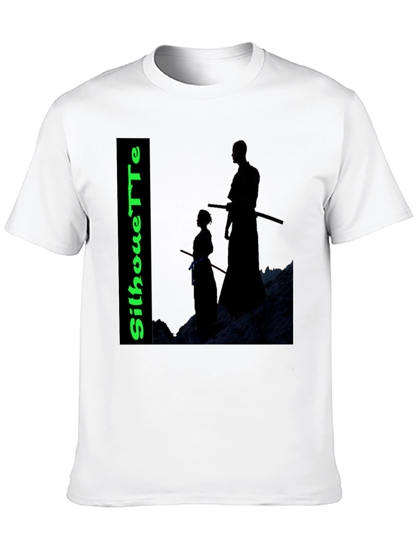Silhouette Tee: Samurai Training Black T-Shirt