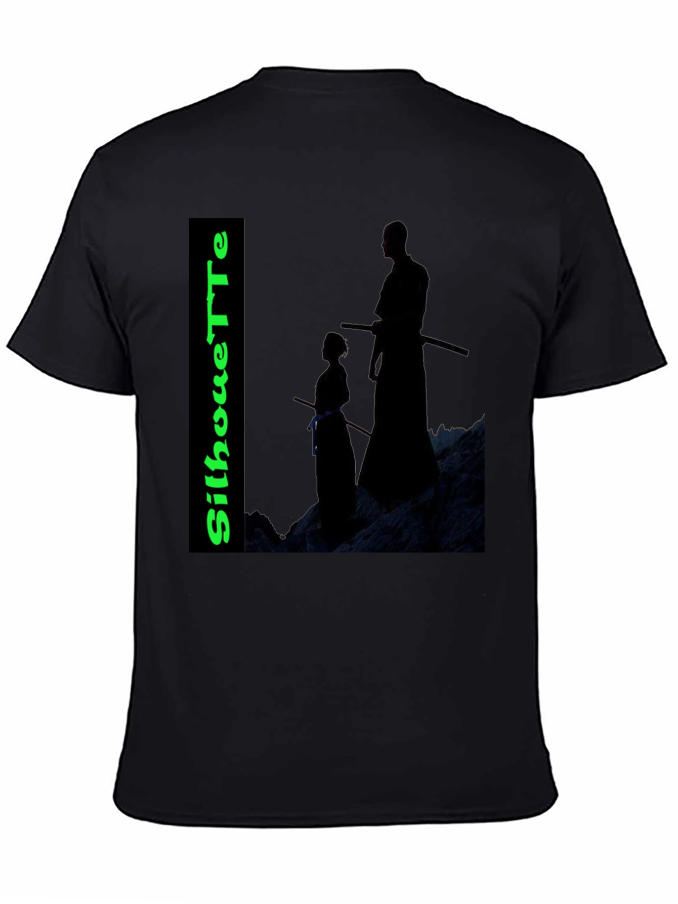 Silhouette Tee: Samurai Training Black T-Shirt