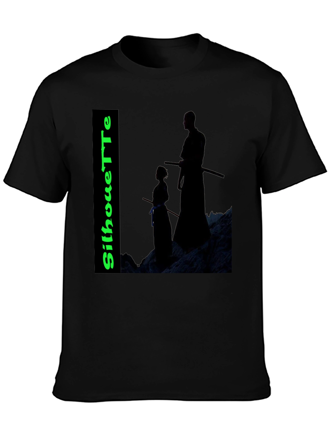 Silhouette Tee: Samurai Training Black T-Shirt