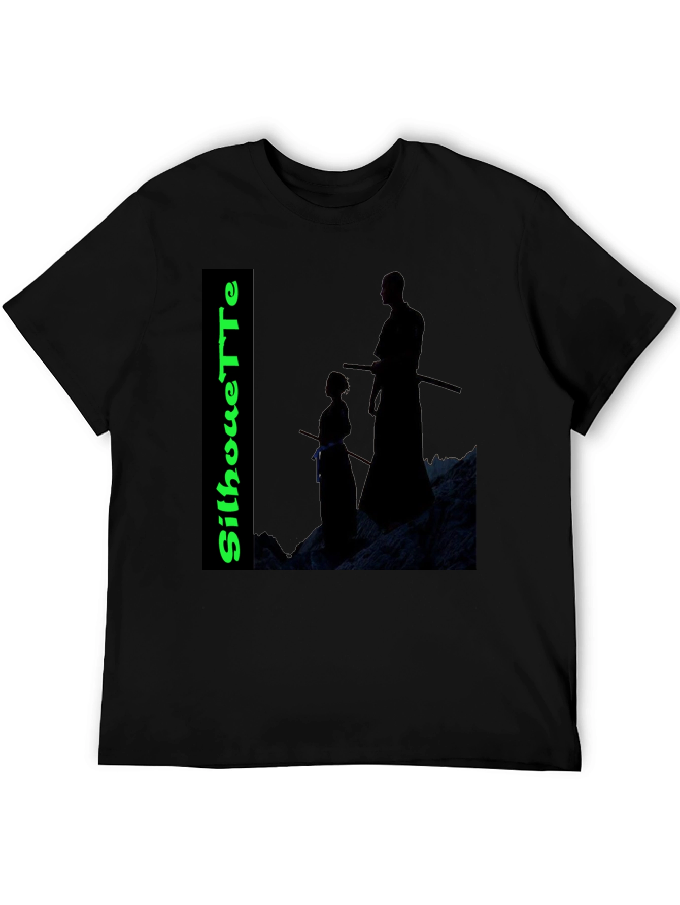 Silhouette Tee: Samurai Training Black T-Shirt
