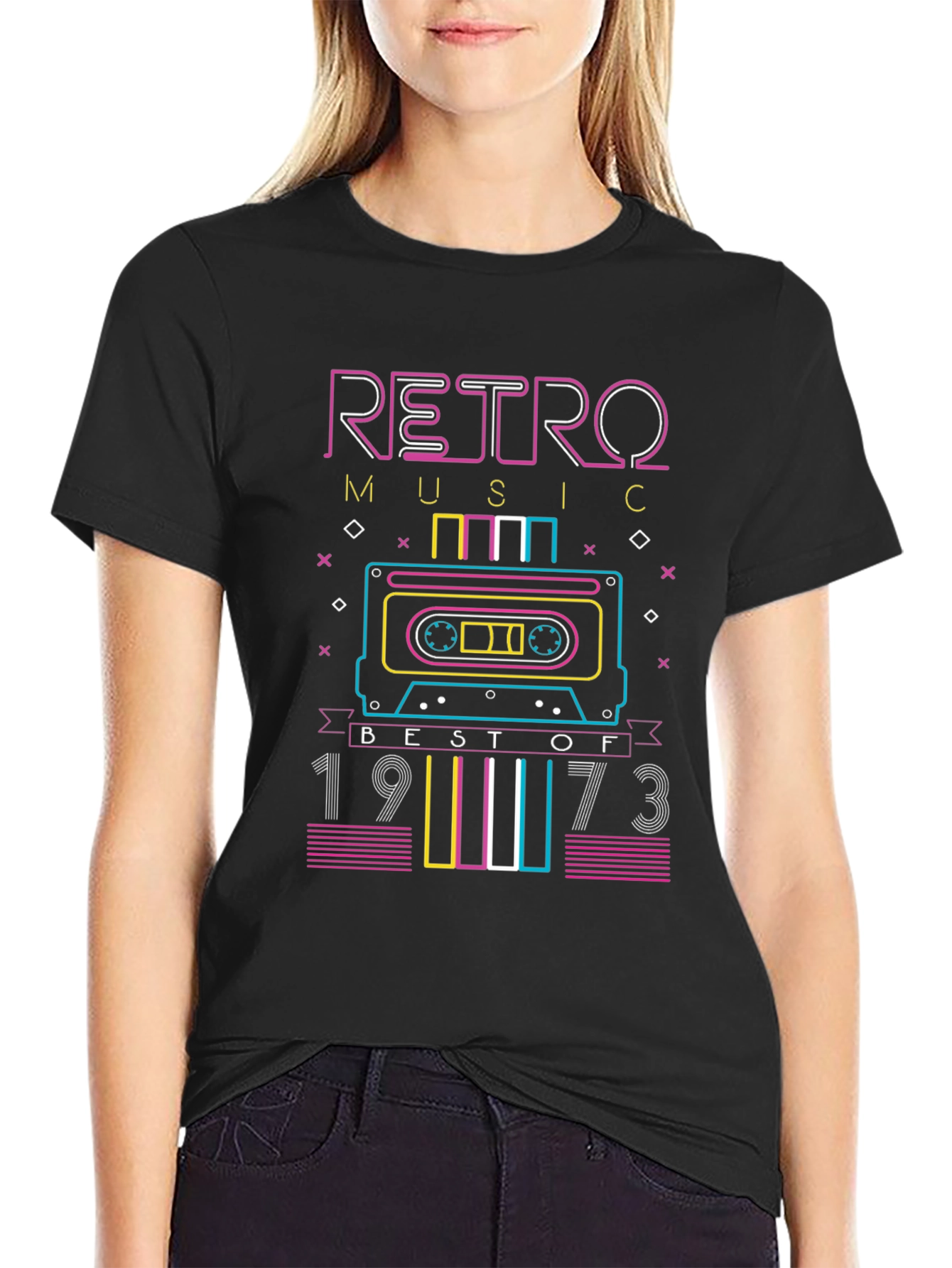 Retro Music 1973 Cassette Graphic T-Shirt
