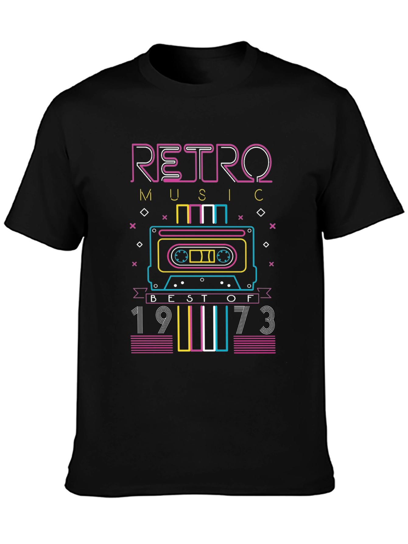 Retro Music 1973 Cassette Graphic T-Shirt