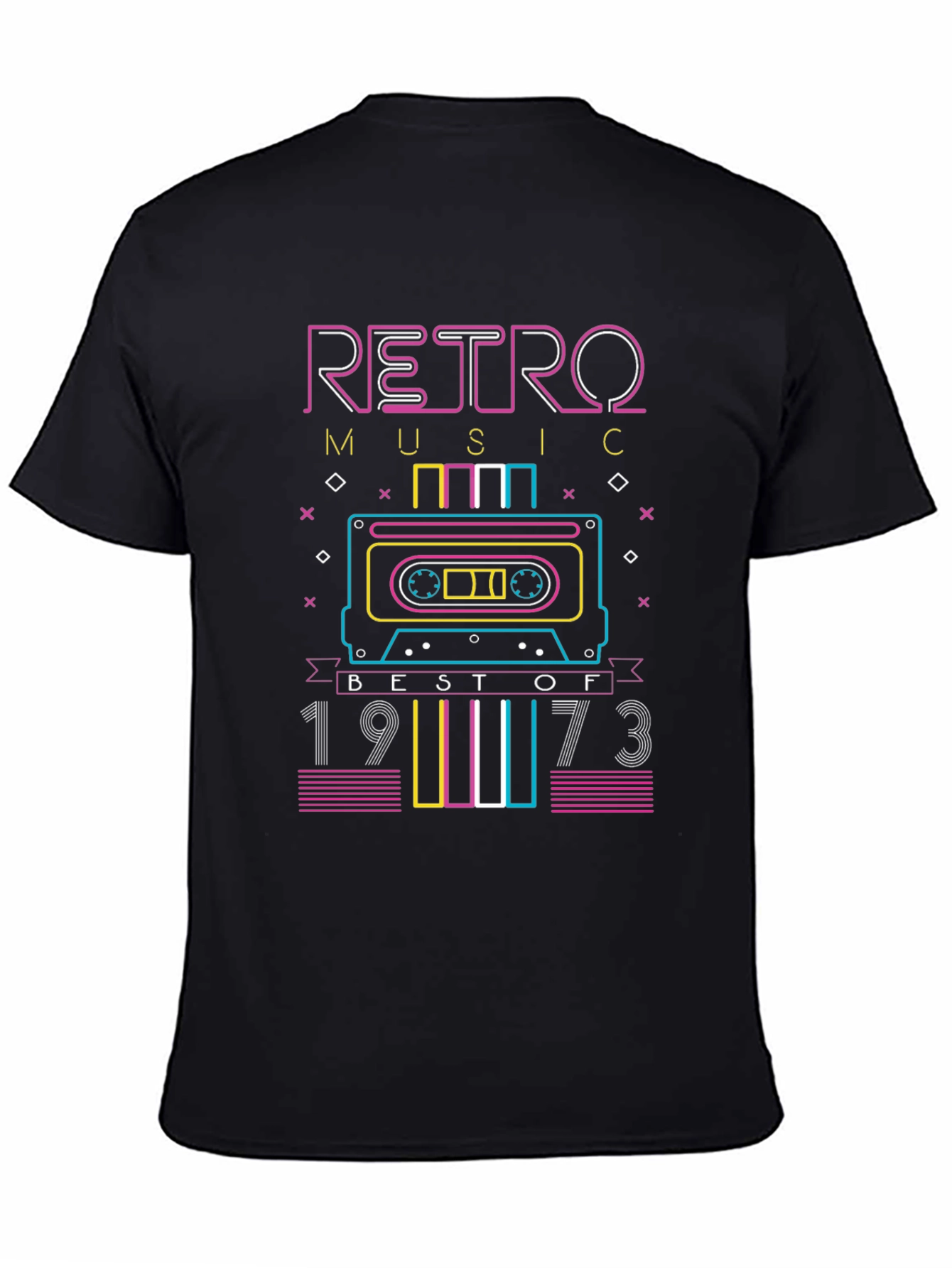 Retro Music 1973 Cassette Graphic T-Shirt
