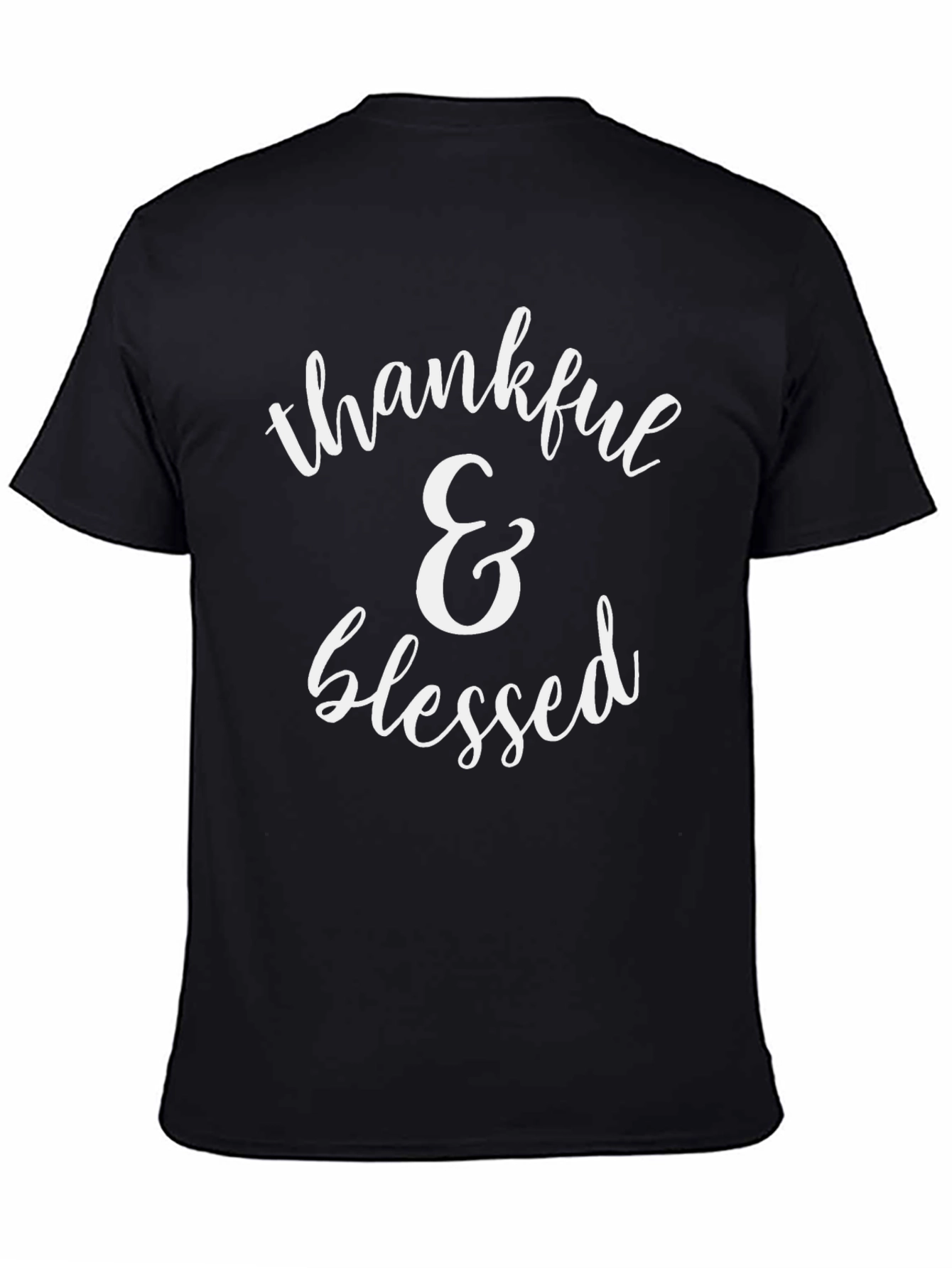 Thankful & Blessed Graphic T-Shirt - Black