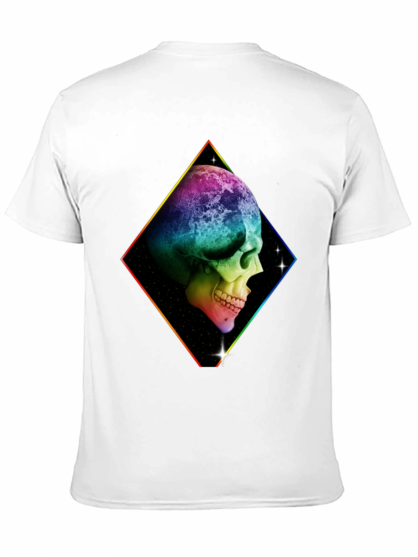 Rainbow Skull Graphic T-Shirt - Black