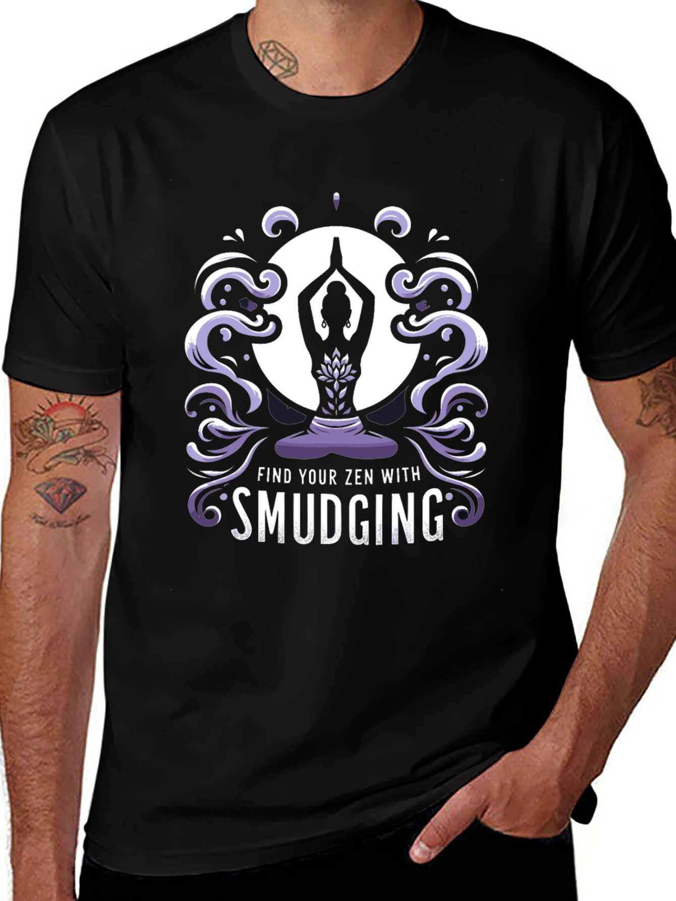 Zen Smudging Graphic Tee - Find Your Inner Peace