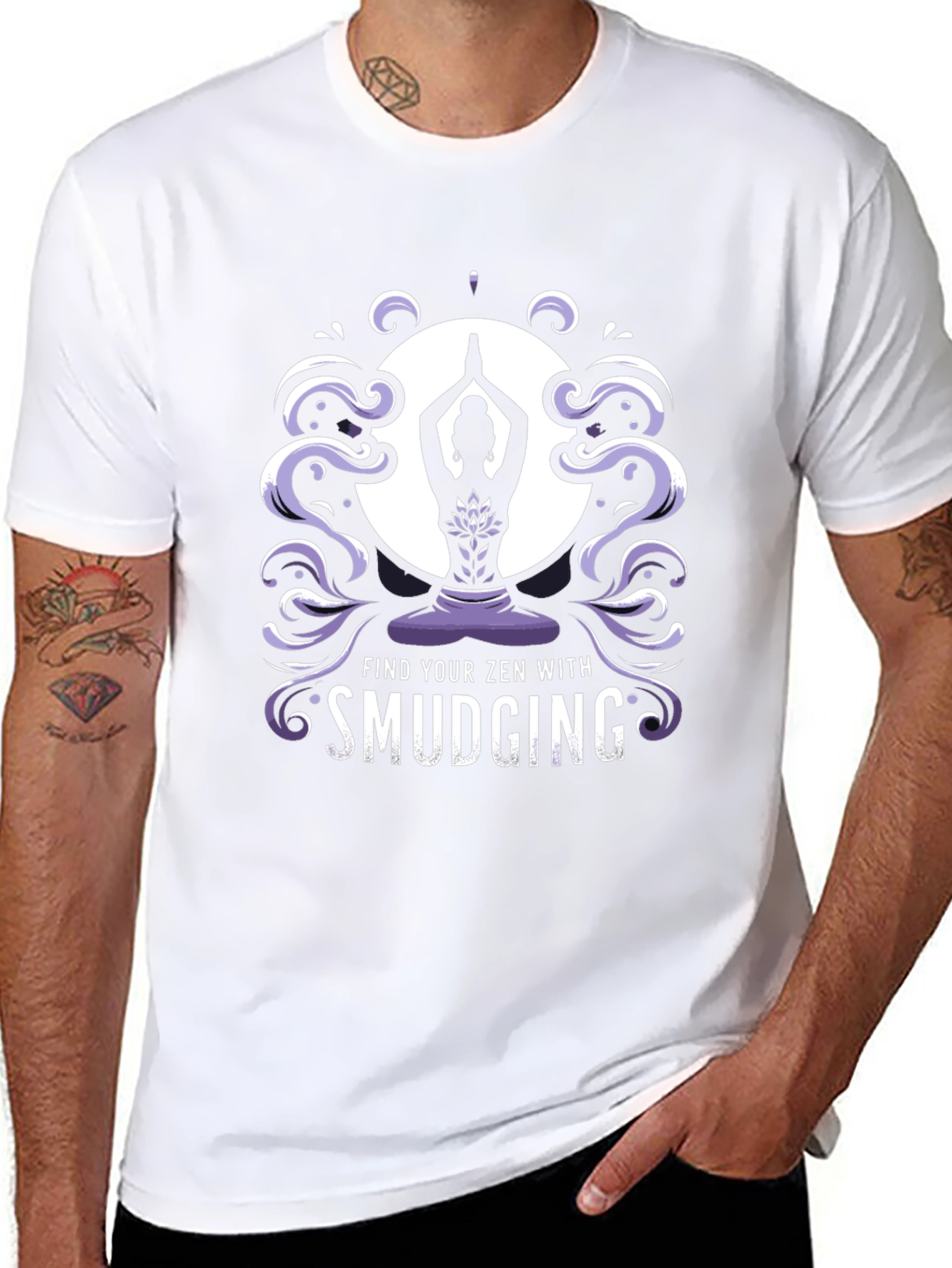 Zen Smudging Graphic Tee - Find Your Inner Peace